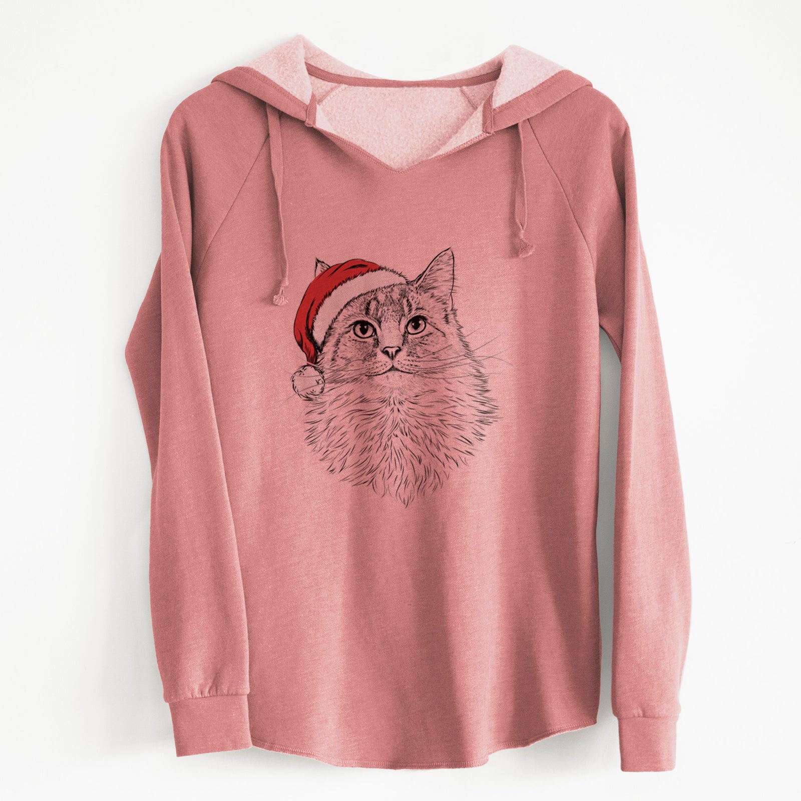 Santa Olive the Cat - Cali Wave Hooded Sweatshirt
