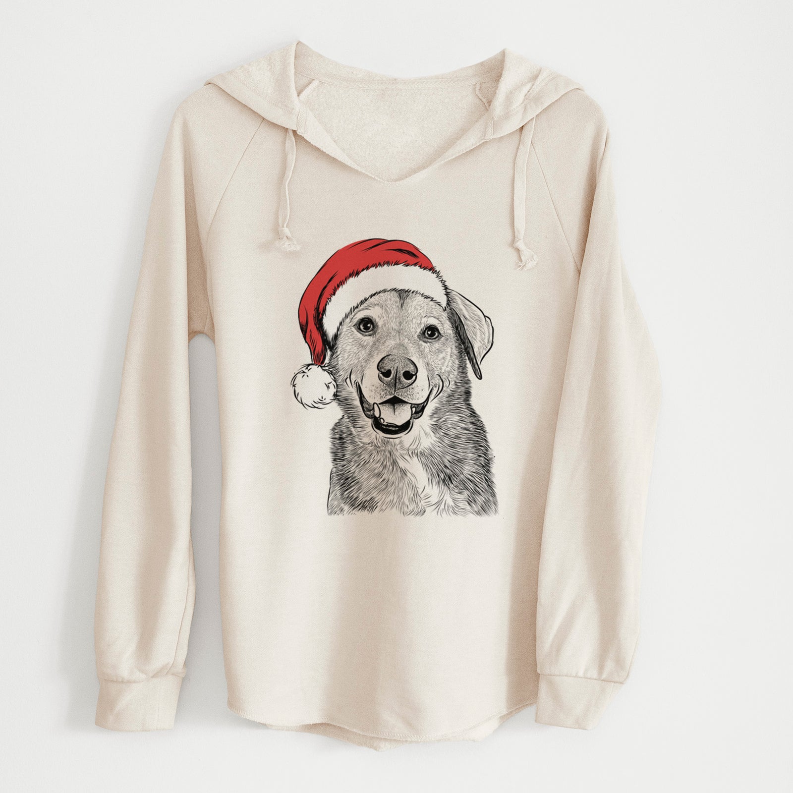 Santa Oliver the Mixed Breed - Cali Wave Hooded Sweatshirt