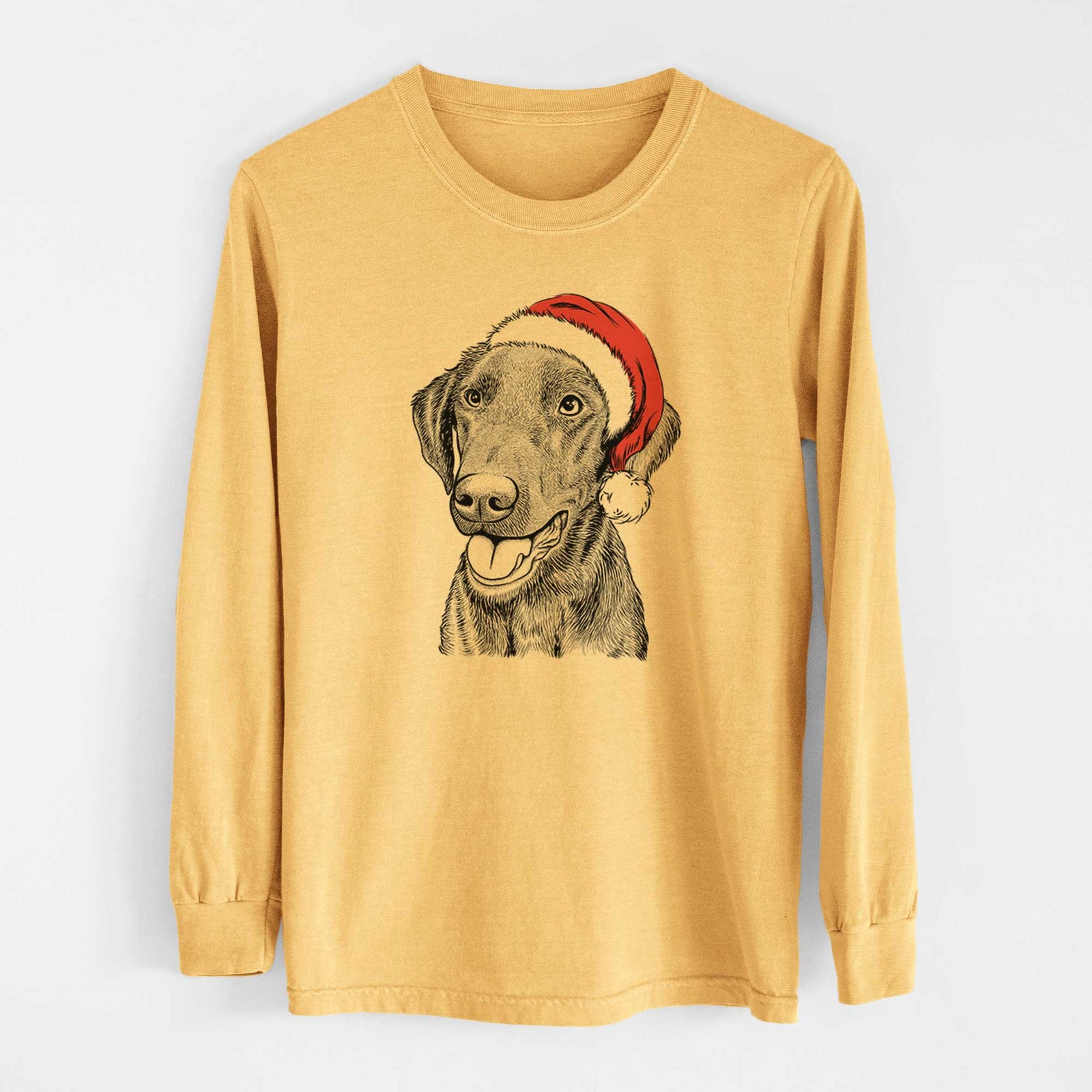 Santa Onyx the Labrador Retriever - Heavyweight 100% Cotton Long Sleeve