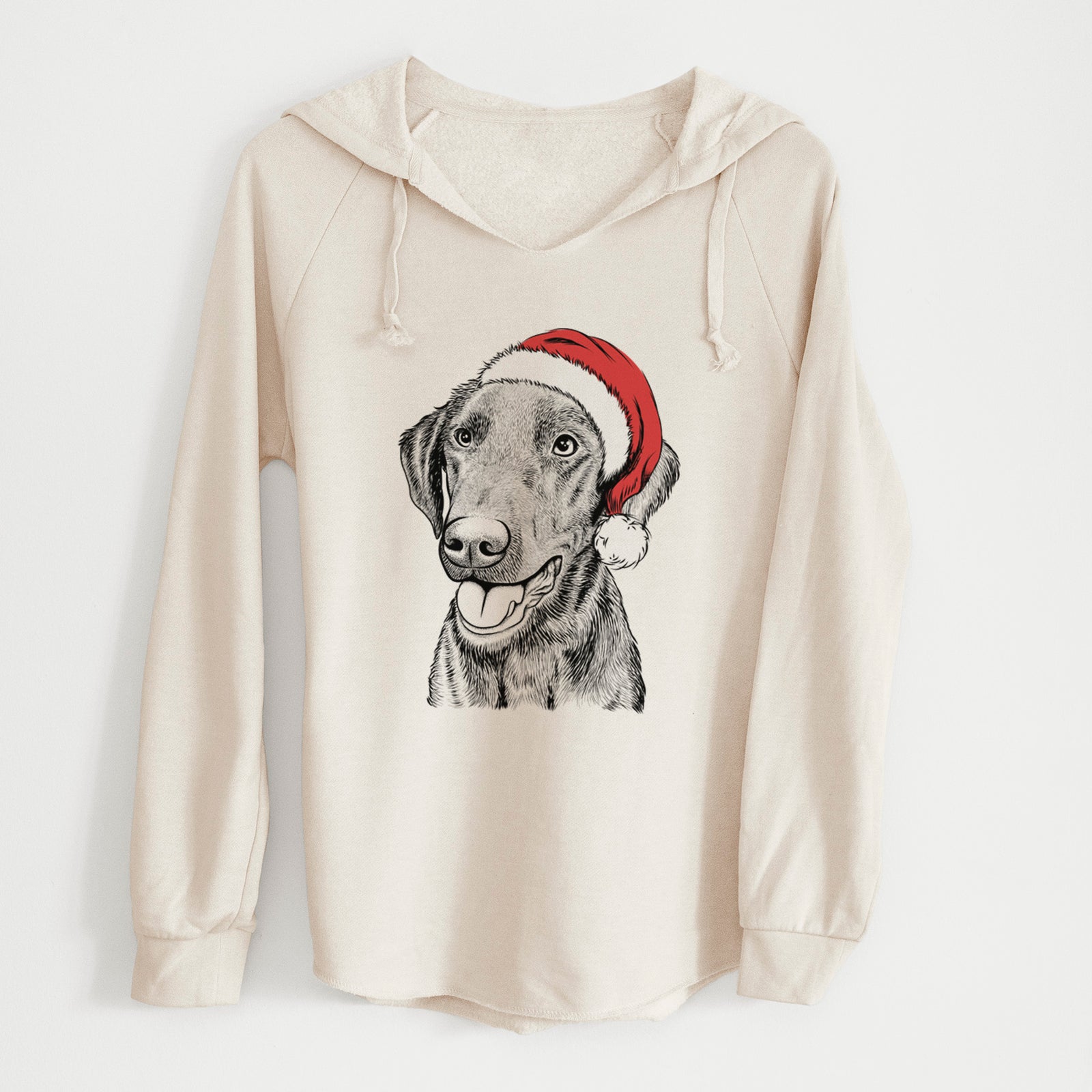 Santa Onyx the Labrador Retriever - Cali Wave Hooded Sweatshirt