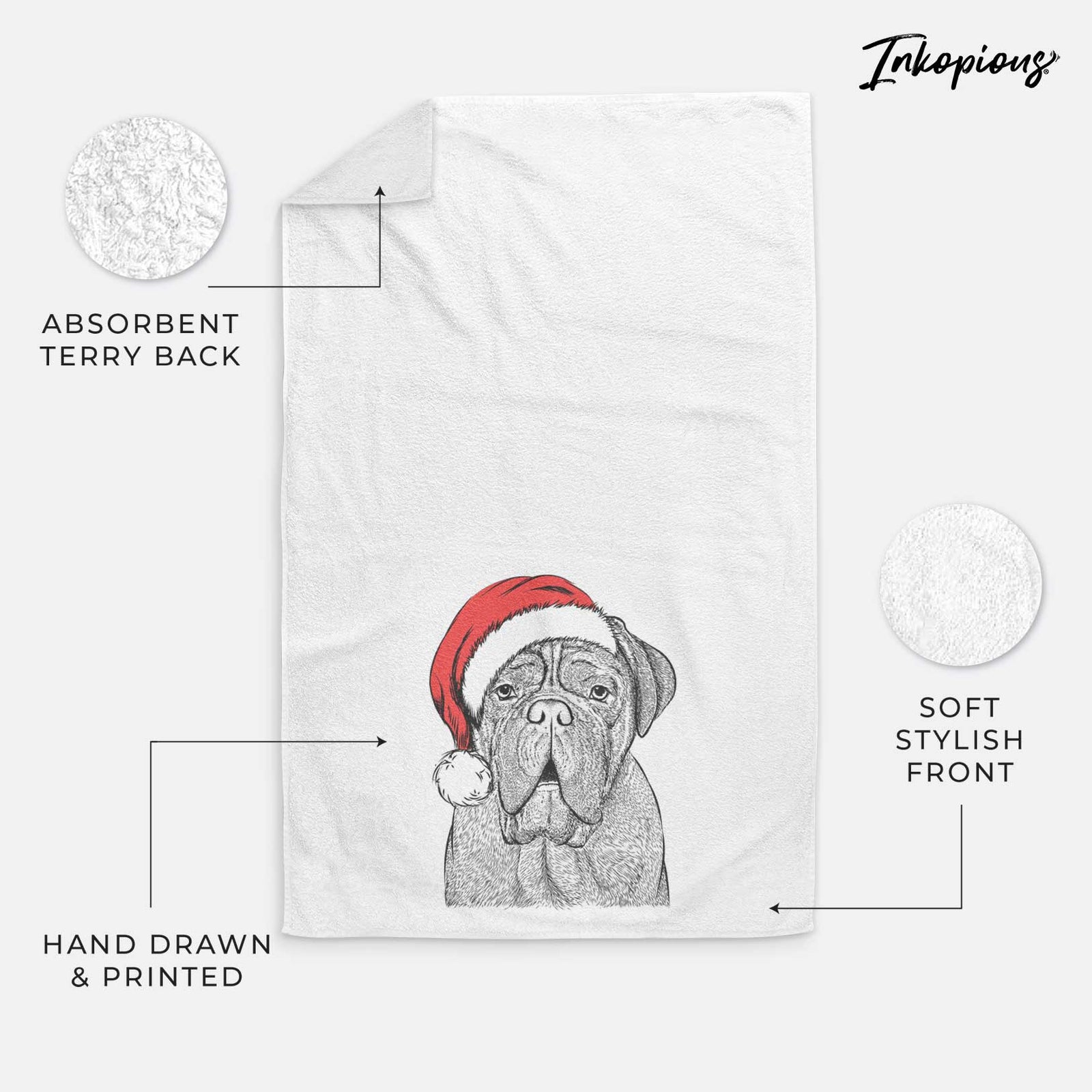 Optimus the Dogue de Bordeaux Decorative Hand Towel