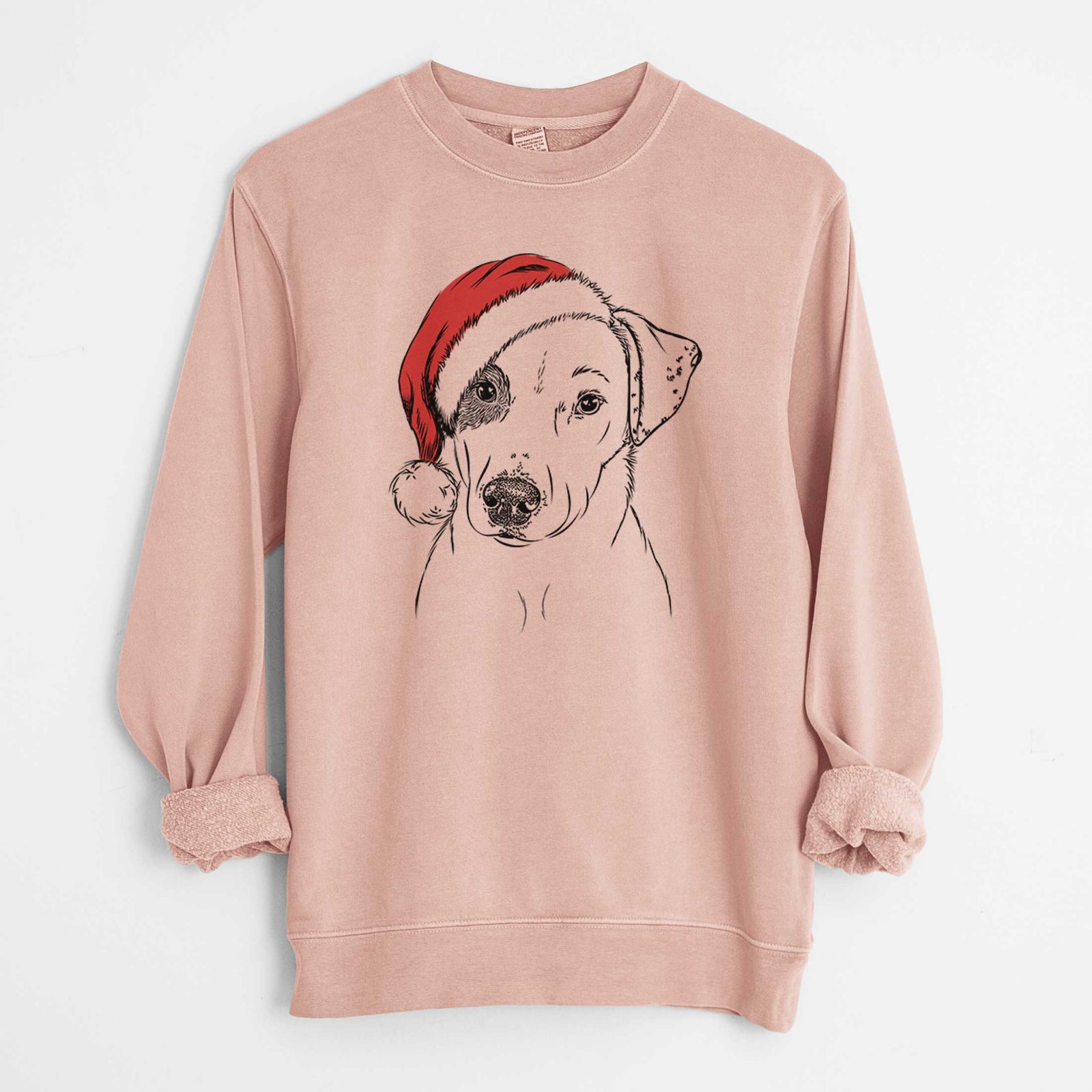 Santa P Pie the Mixed Breed - Unisex Pigment Dyed Crew Sweatshirt
