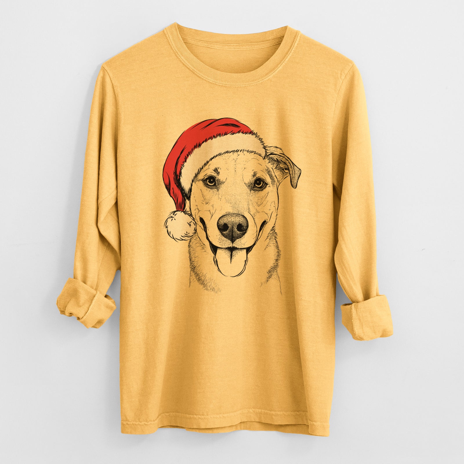 Santa Padre the Pitbull Mix - Heavyweight 100% Cotton Long Sleeve