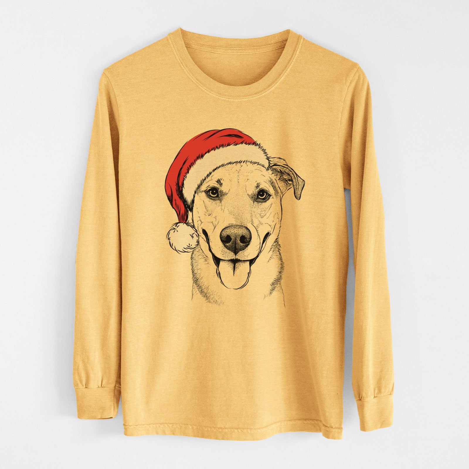 Santa Padre the Pitbull Mix - Heavyweight 100% Cotton Long Sleeve