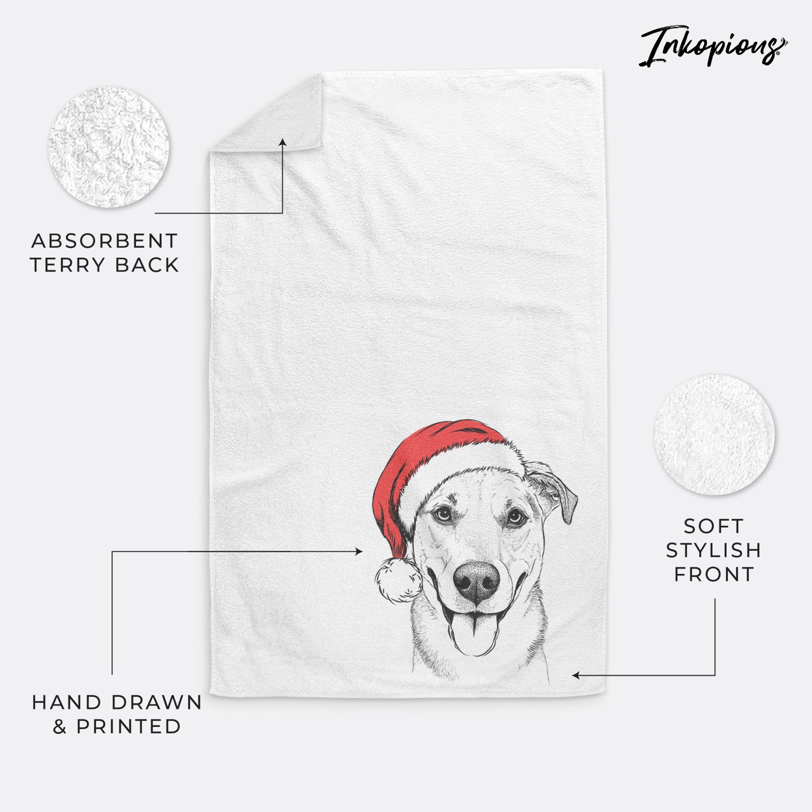 Padre the Pitbull Mix Decorative Hand Towel