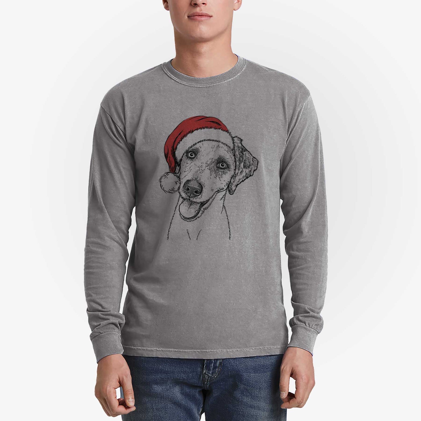 Santa Palm Palm the Aussiedoodle - Heavyweight 100% Cotton Long Sleeve