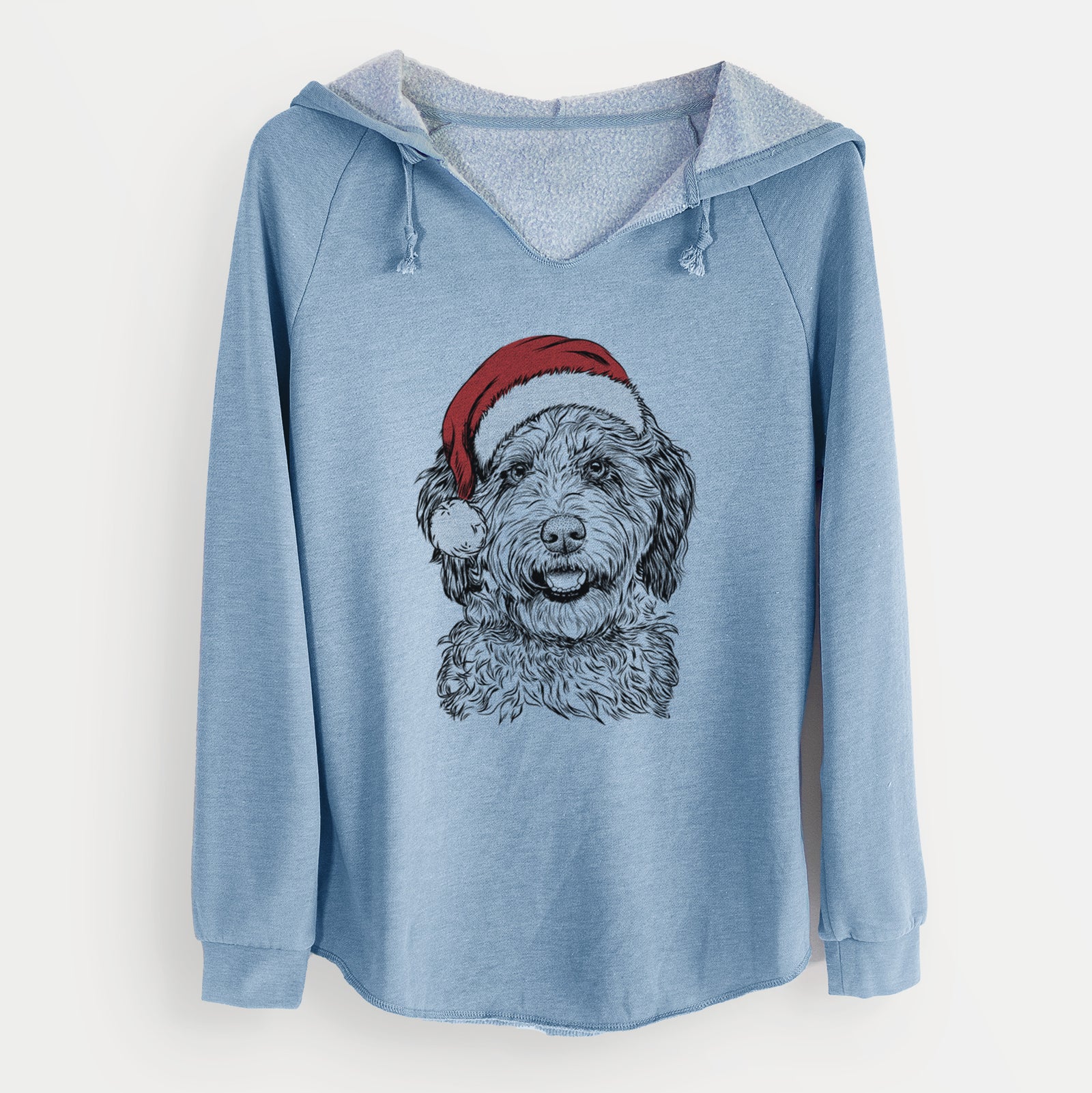 Santa Palmer the Aussiedoodle - Cali Wave Hooded Sweatshirt
