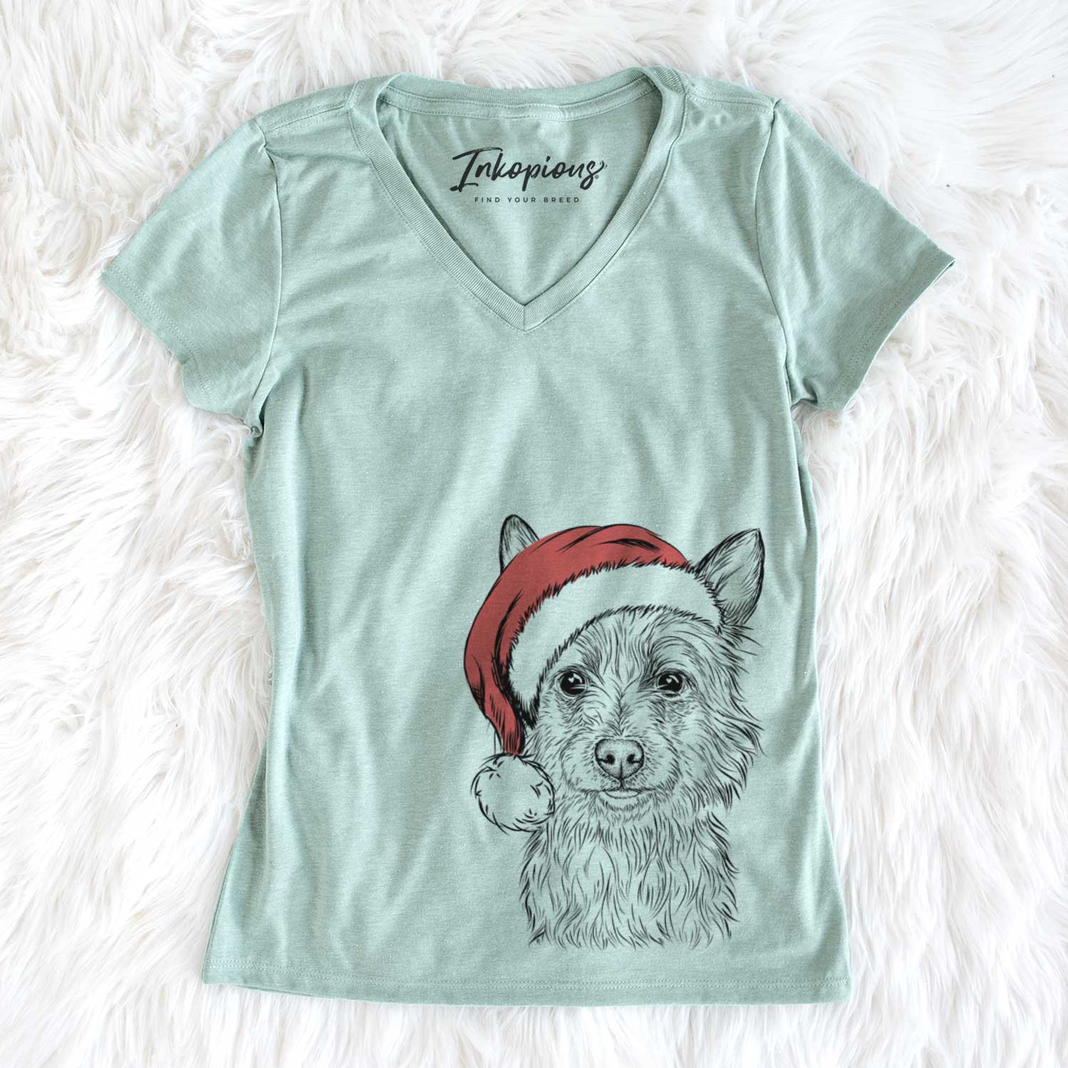 Santa Paulo the Portuguese Podengo - Women's V-neck Shirt