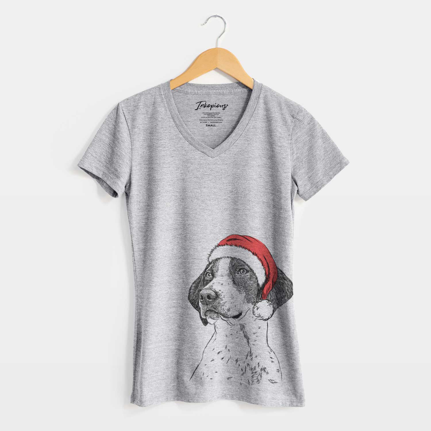 Santa Payton the Mixed Breed - Women's V-neck Shirt