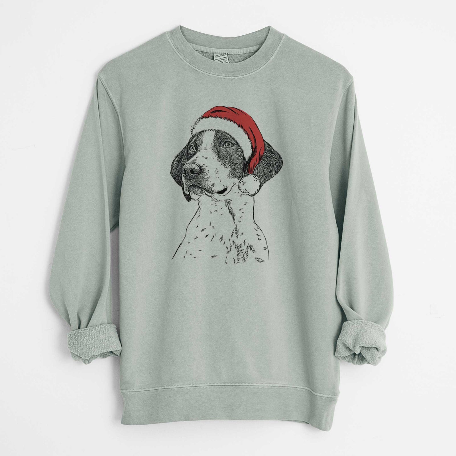 Santa Payton the Mixed Breed - Unisex Pigment Dyed Crew Sweatshirt
