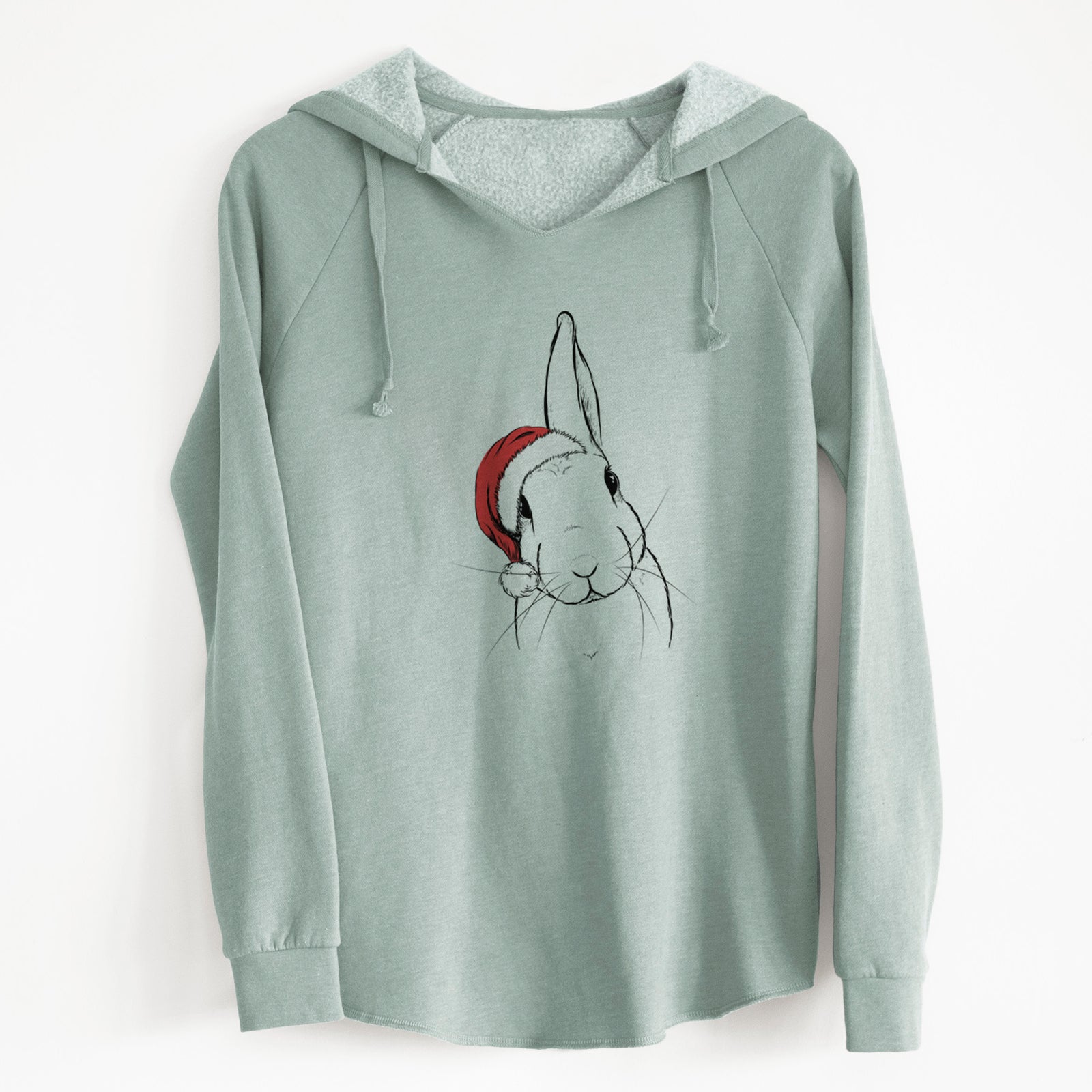 Santa Penny the Belgian Hare - Cali Wave Hooded Sweatshirt