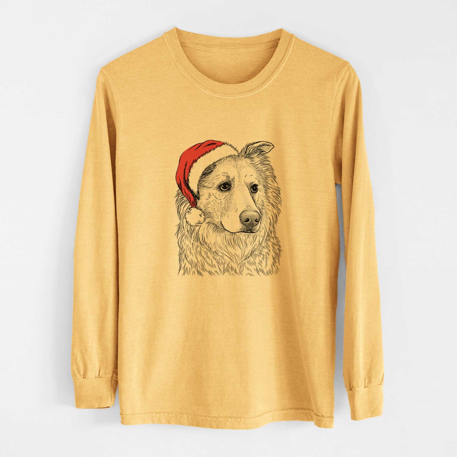 Santa Penny the Chow Mix - Heavyweight 100% Cotton Long Sleeve