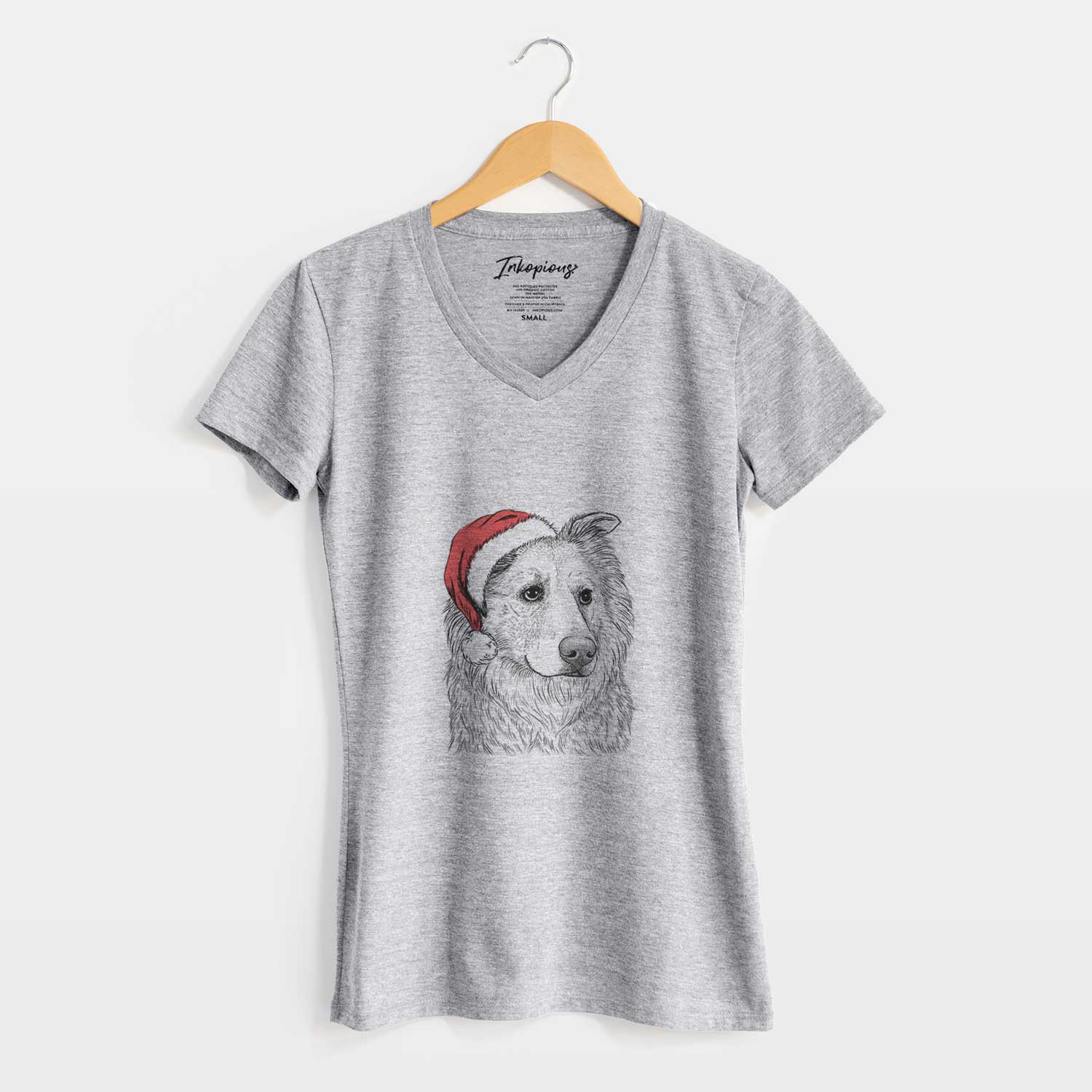 Santa Penny the Chow Mix - Women's V-neck Shirt