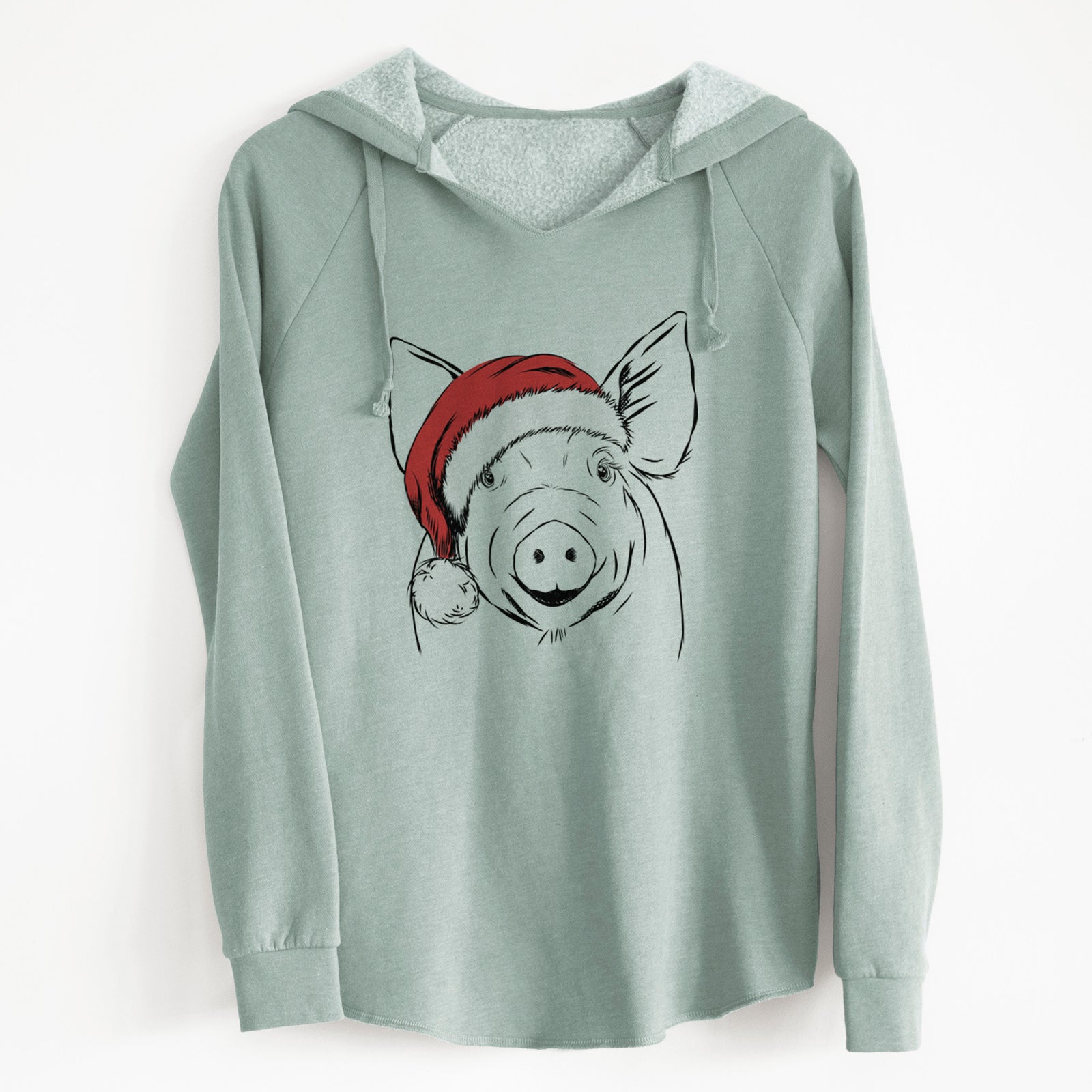 Santa Perry the Pig - Cali Wave Hooded Sweatshirt