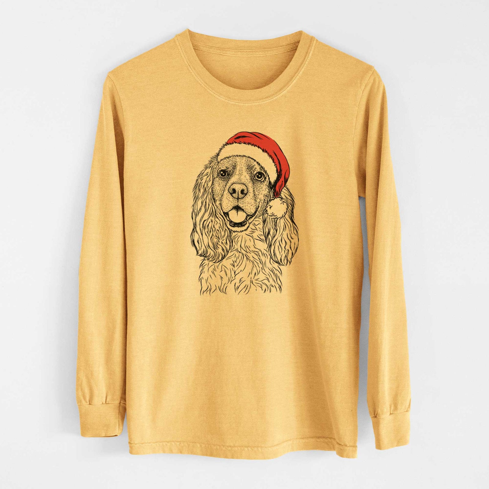 Santa Perry the Cockalier - Heavyweight 100% Cotton Long Sleeve