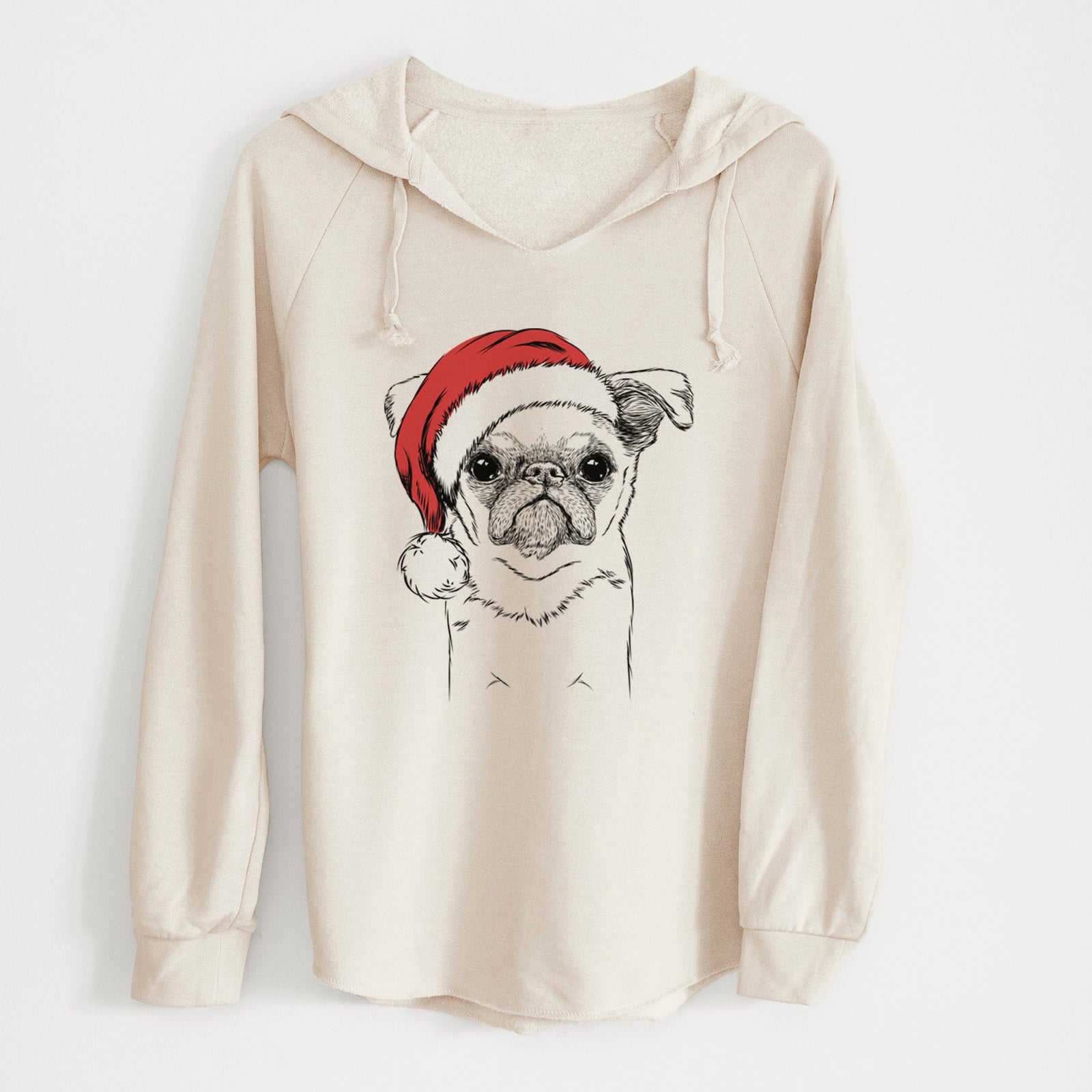 Santa Petit Penny the Brussels Griffon - Cali Wave Hooded Sweatshirt