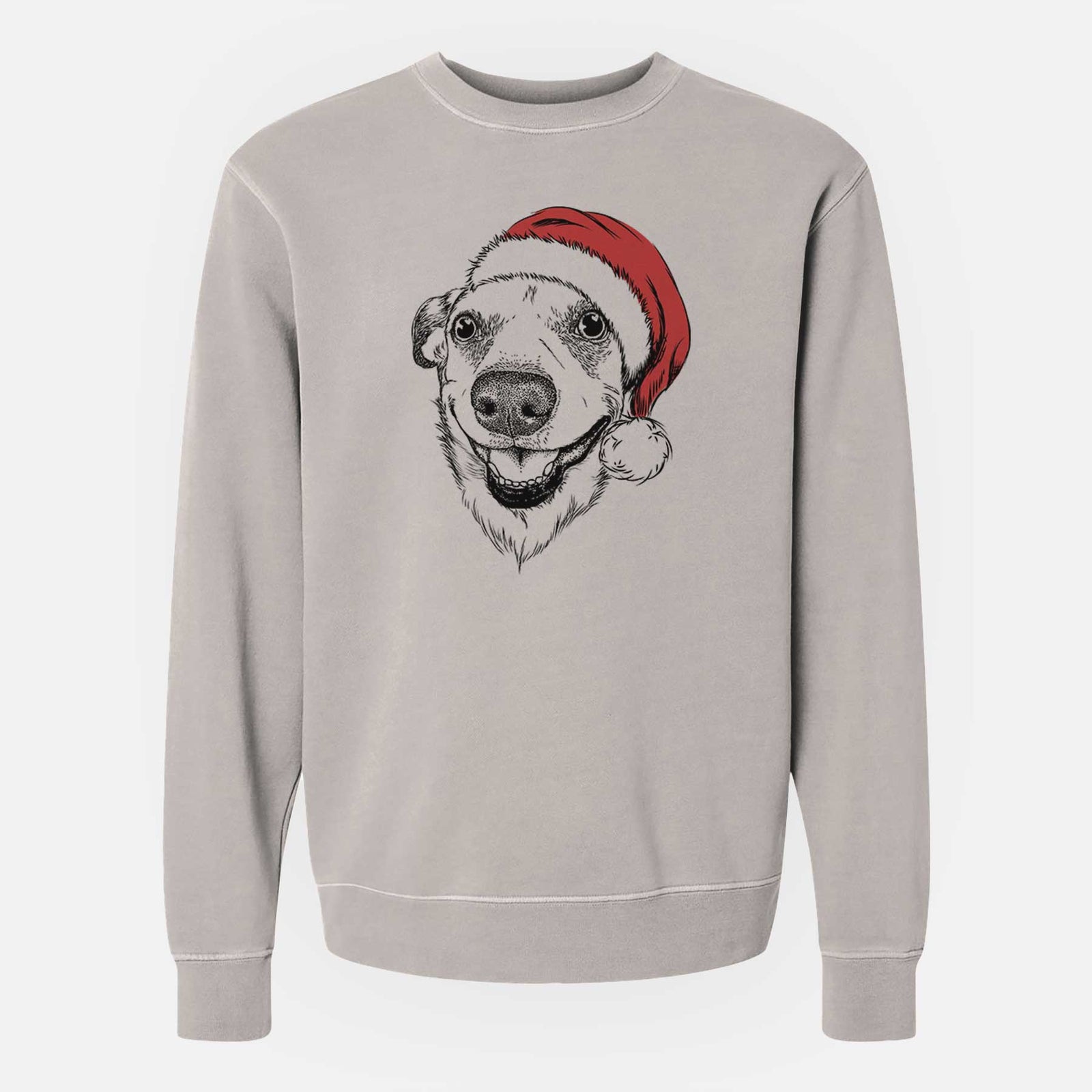 Santa Petrah the Staffy Mix - Unisex Pigment Dyed Crew Sweatshirt