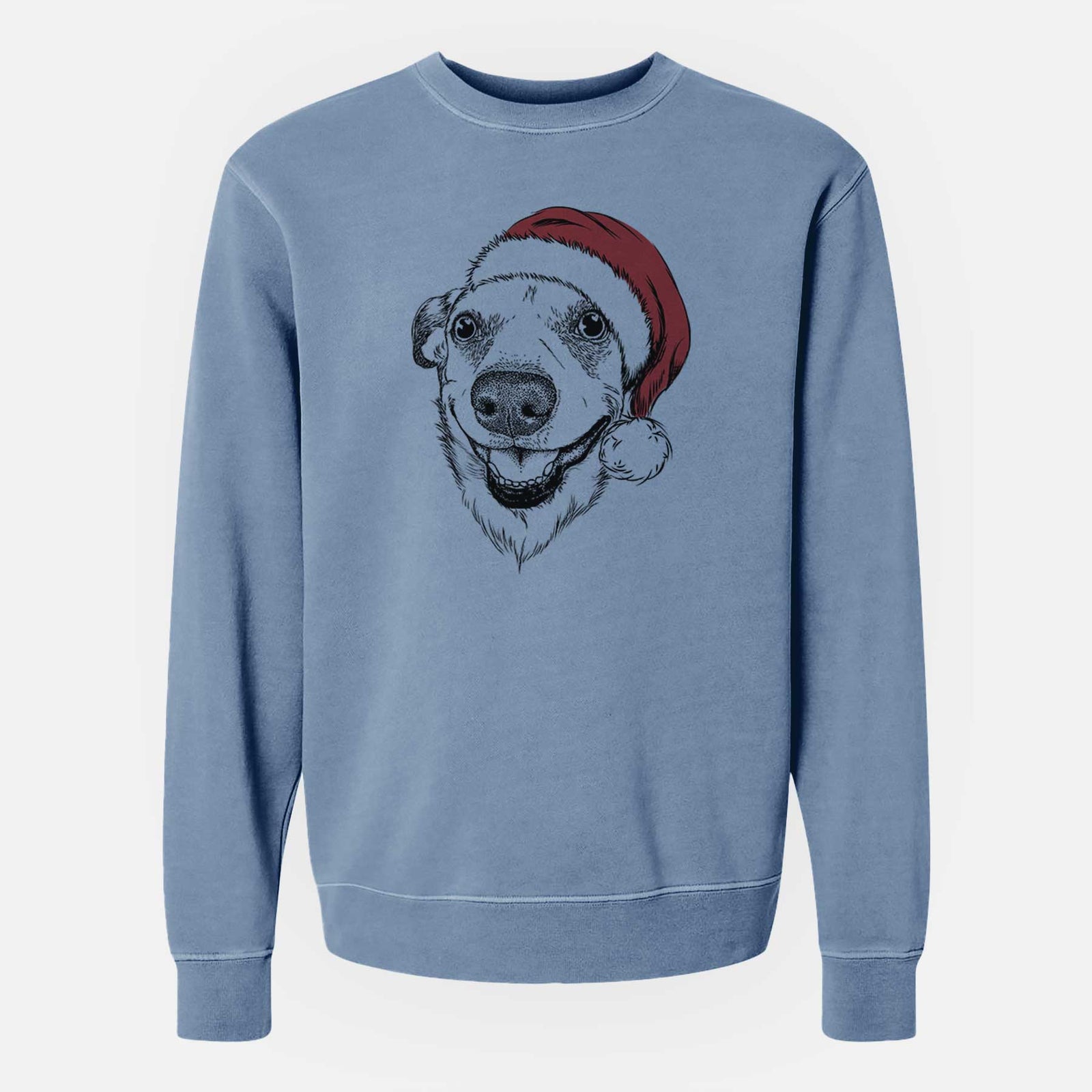 Santa Petrah the Staffy Mix - Unisex Pigment Dyed Crew Sweatshirt