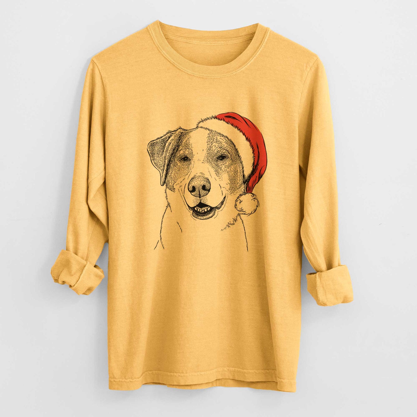 Santa Piper Pilot the Hound Mix - Heavyweight 100% Cotton Long Sleeve