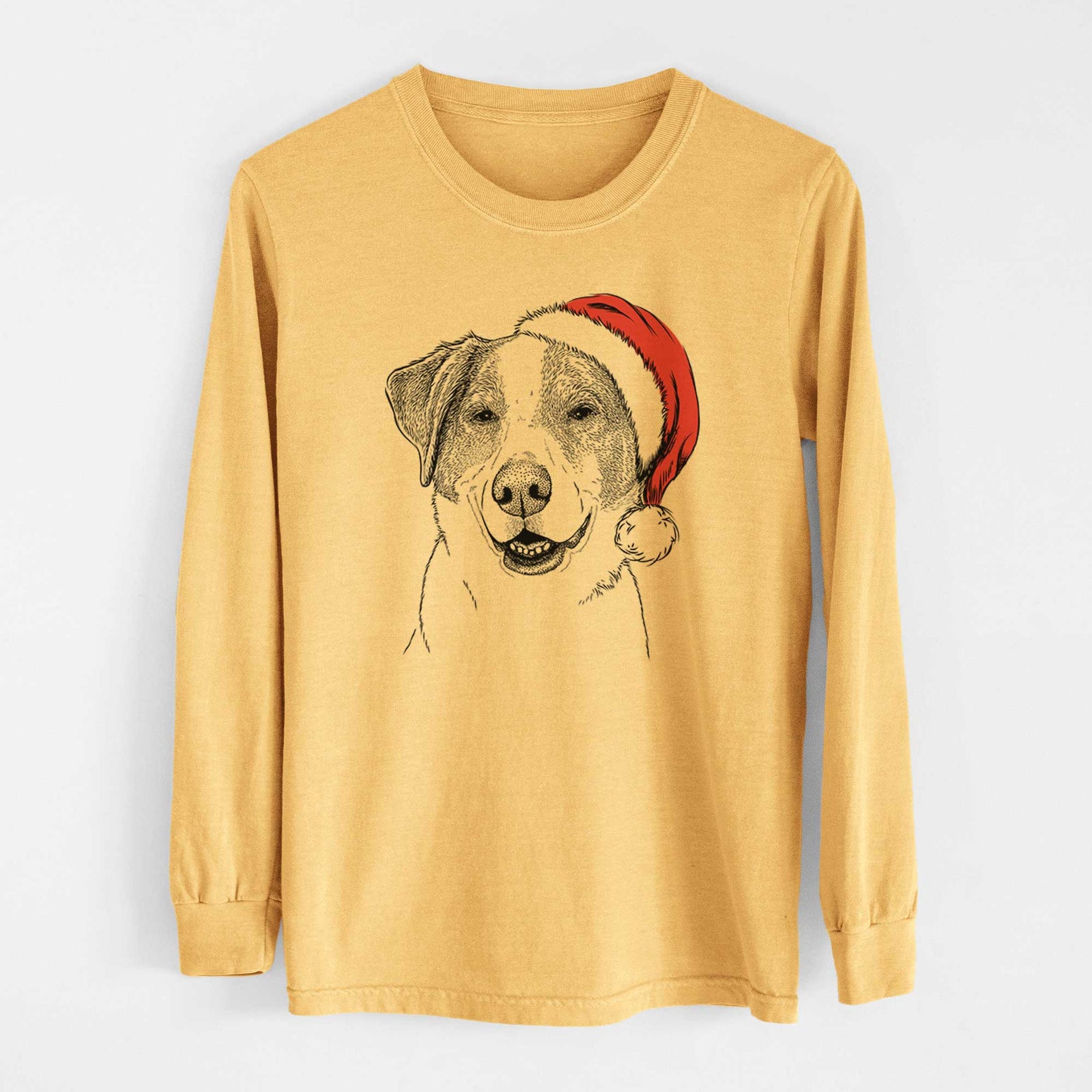 Santa Piper Pilot the Hound Mix - Heavyweight 100% Cotton Long Sleeve