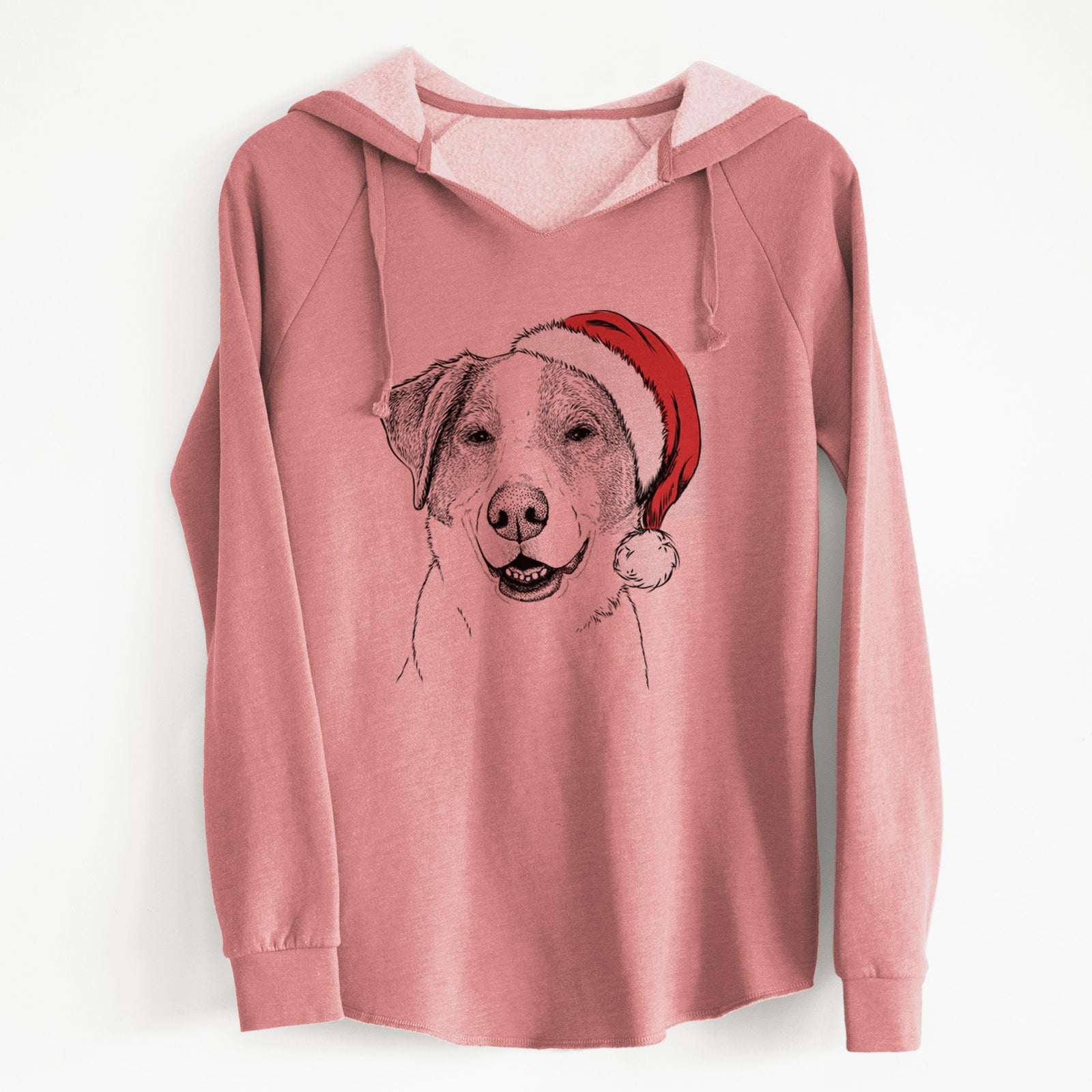 Santa Piper Pilot the Hound Mix - Cali Wave Hooded Sweatshirt