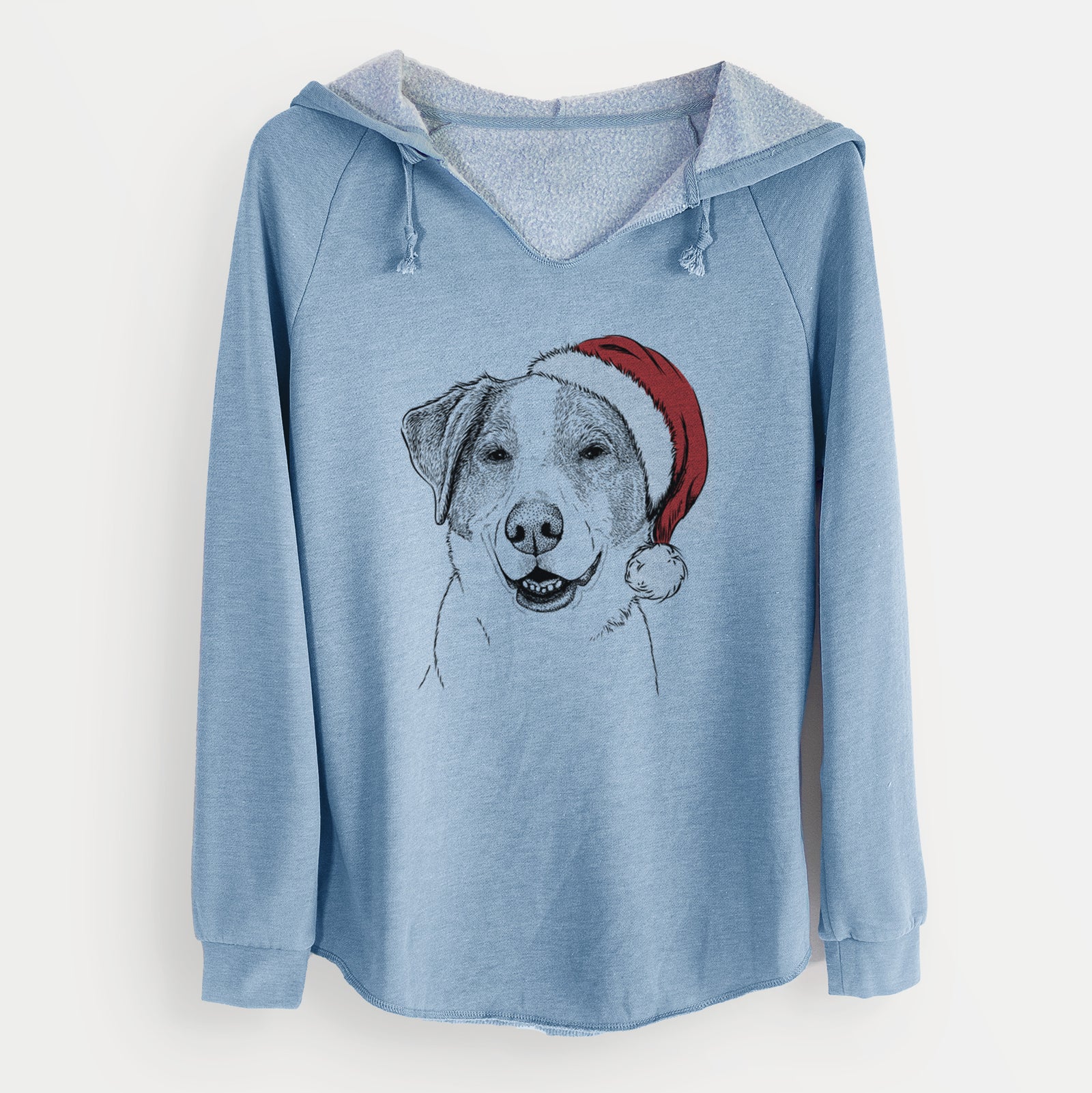 Santa Piper Pilot the Hound Mix - Cali Wave Hooded Sweatshirt
