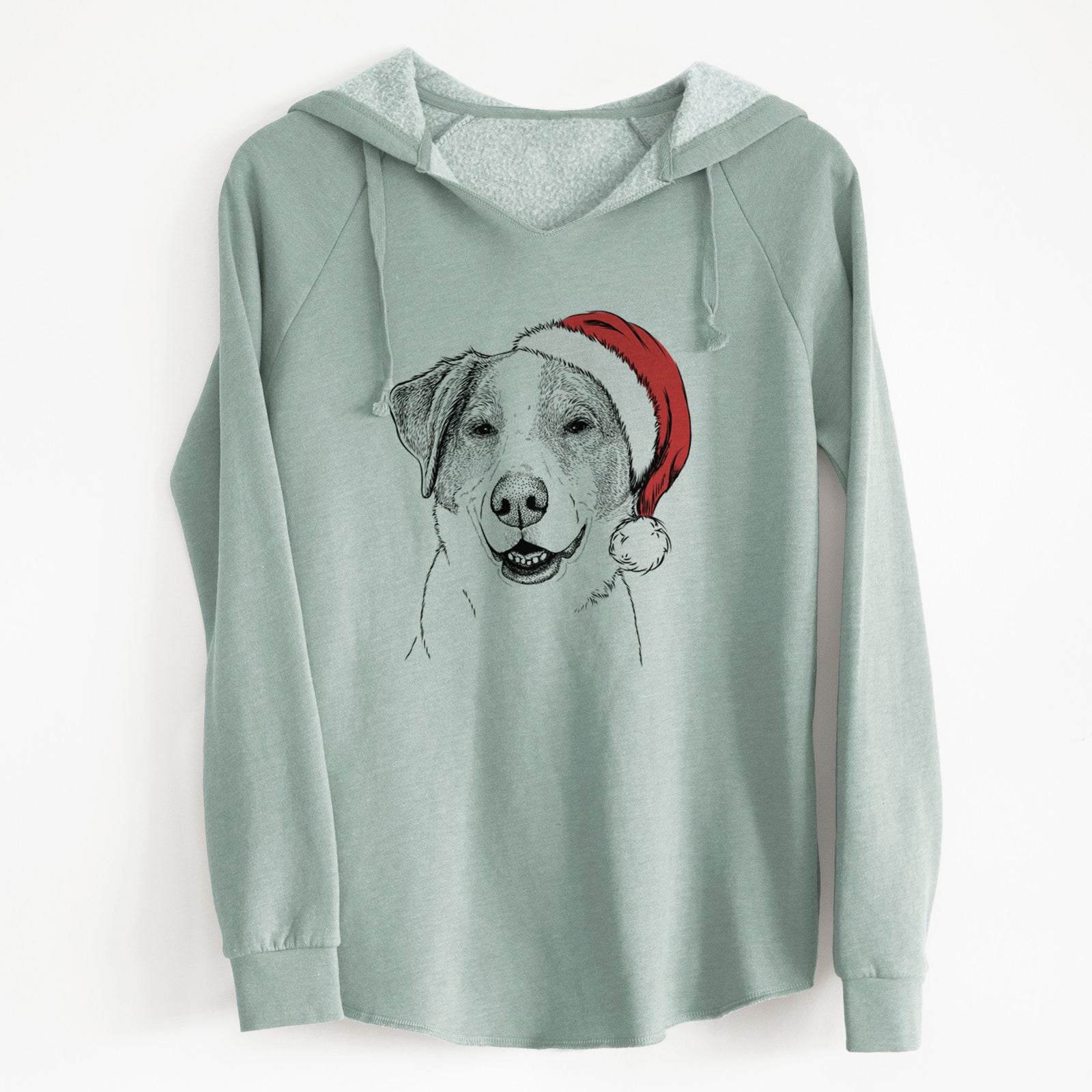 Santa Piper Pilot the Hound Mix - Cali Wave Hooded Sweatshirt