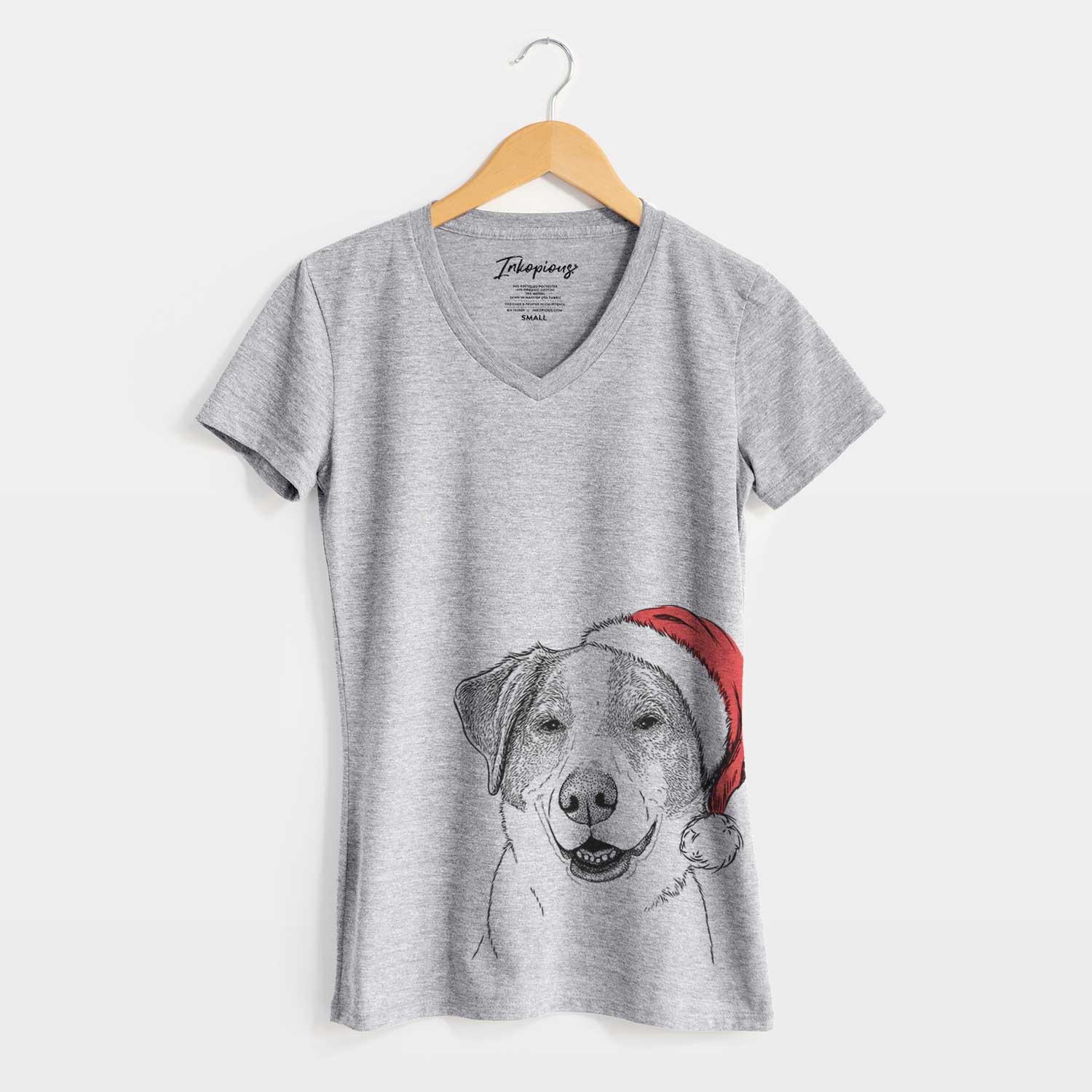 Santa Piper Pilot the Hound Mix - Women's V-neck Shirt