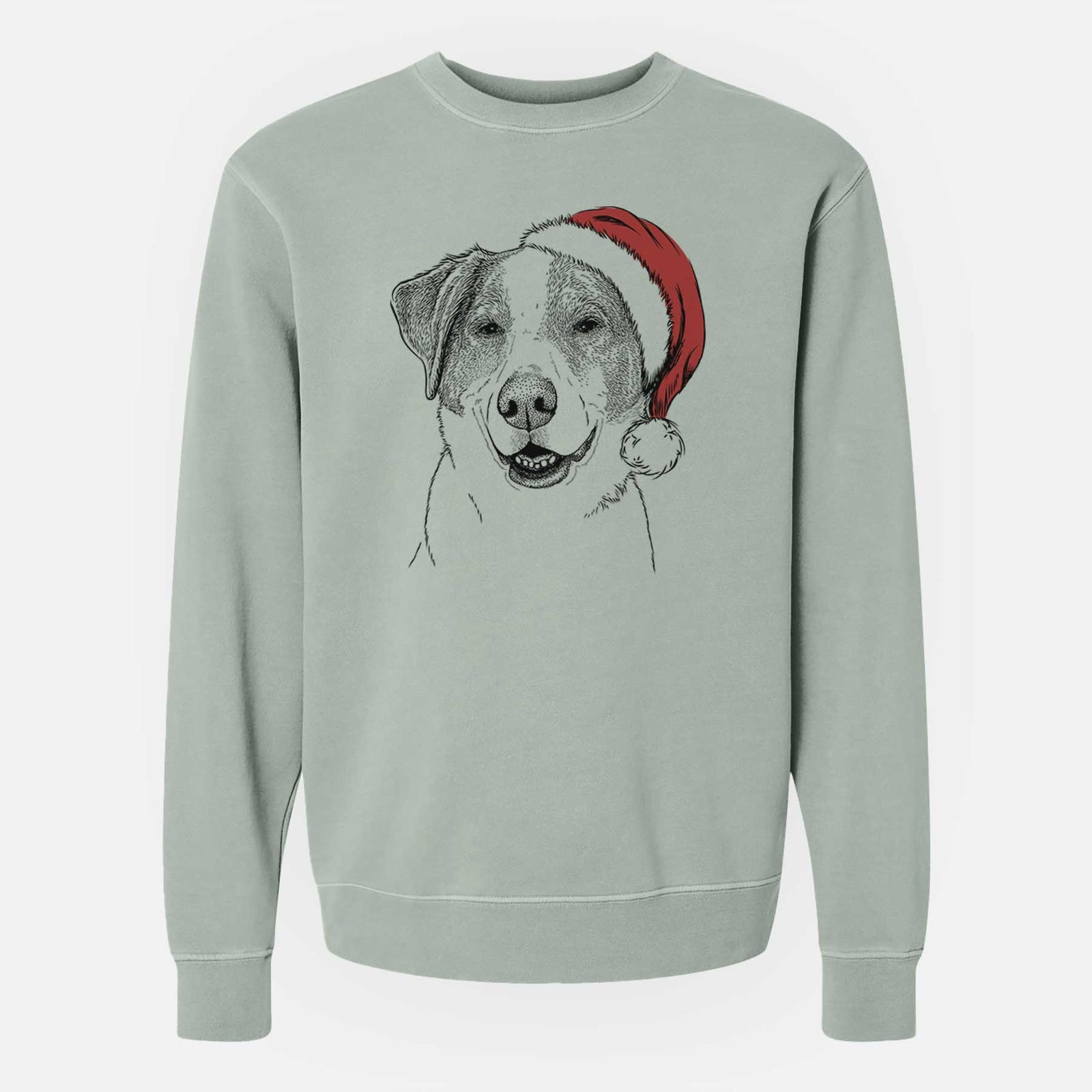 Santa Piper Pilot the Hound Mix - Unisex Pigment Dyed Crew Sweatshirt