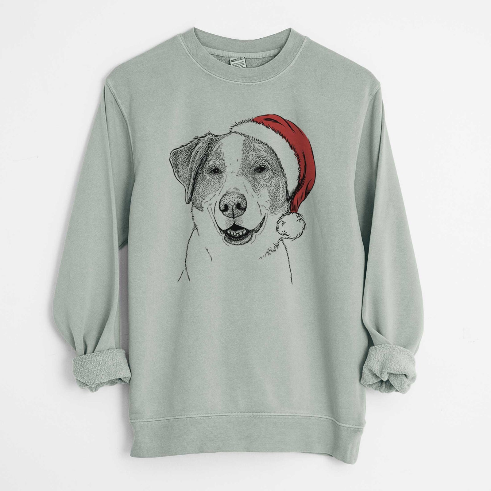 Santa Piper Pilot the Hound Mix - Unisex Pigment Dyed Crew Sweatshirt