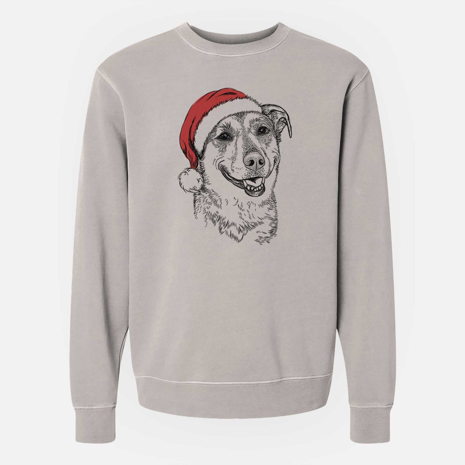 Santa Pippin the Shepherd Mix - Unisex Pigment Dyed Crew Sweatshirt