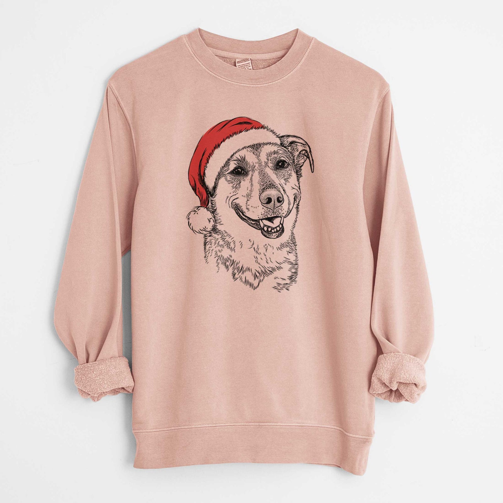 Santa Pippin the Shepherd Mix - Unisex Pigment Dyed Crew Sweatshirt