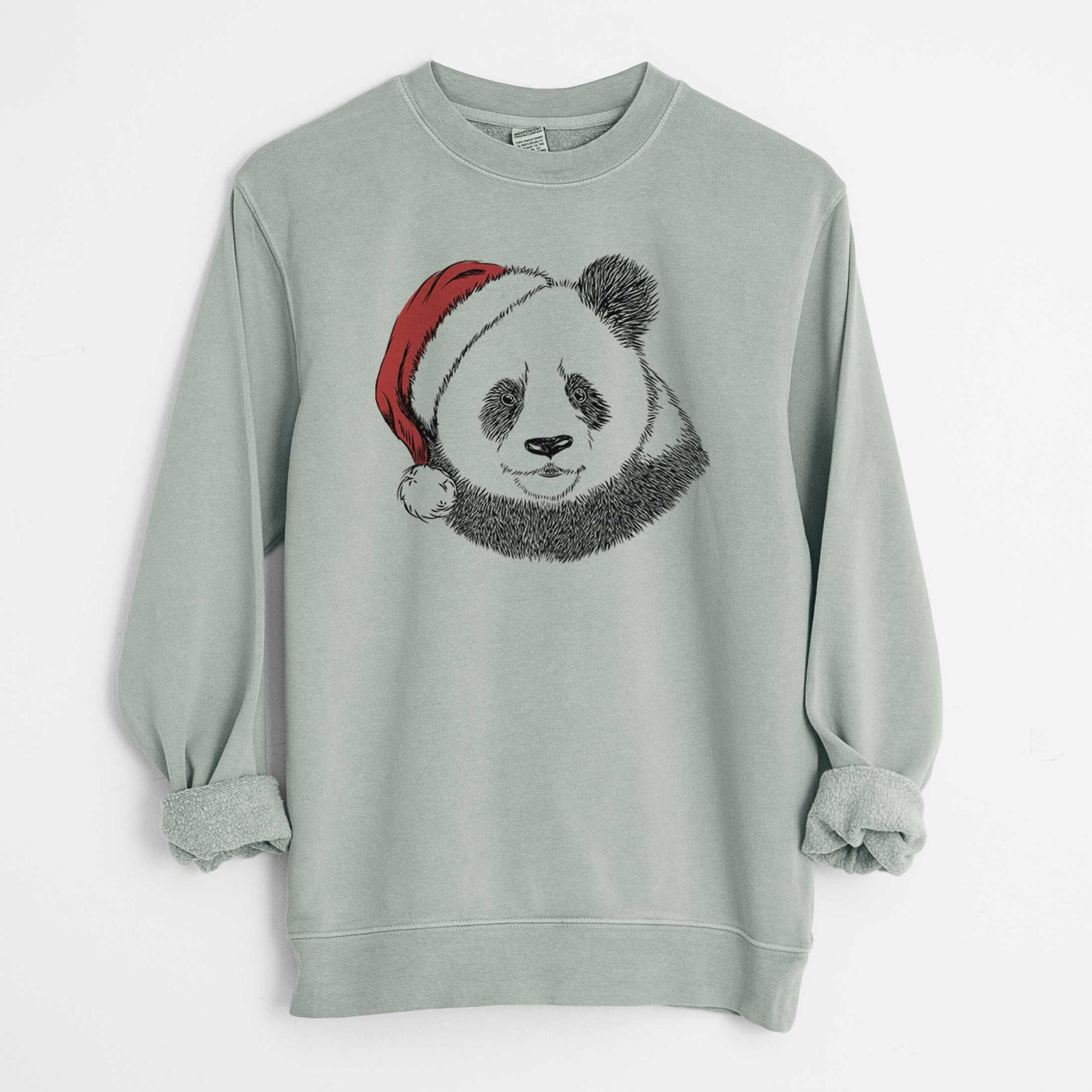 Santa Po the Panda - Unisex Pigment Dyed Crew Sweatshirt