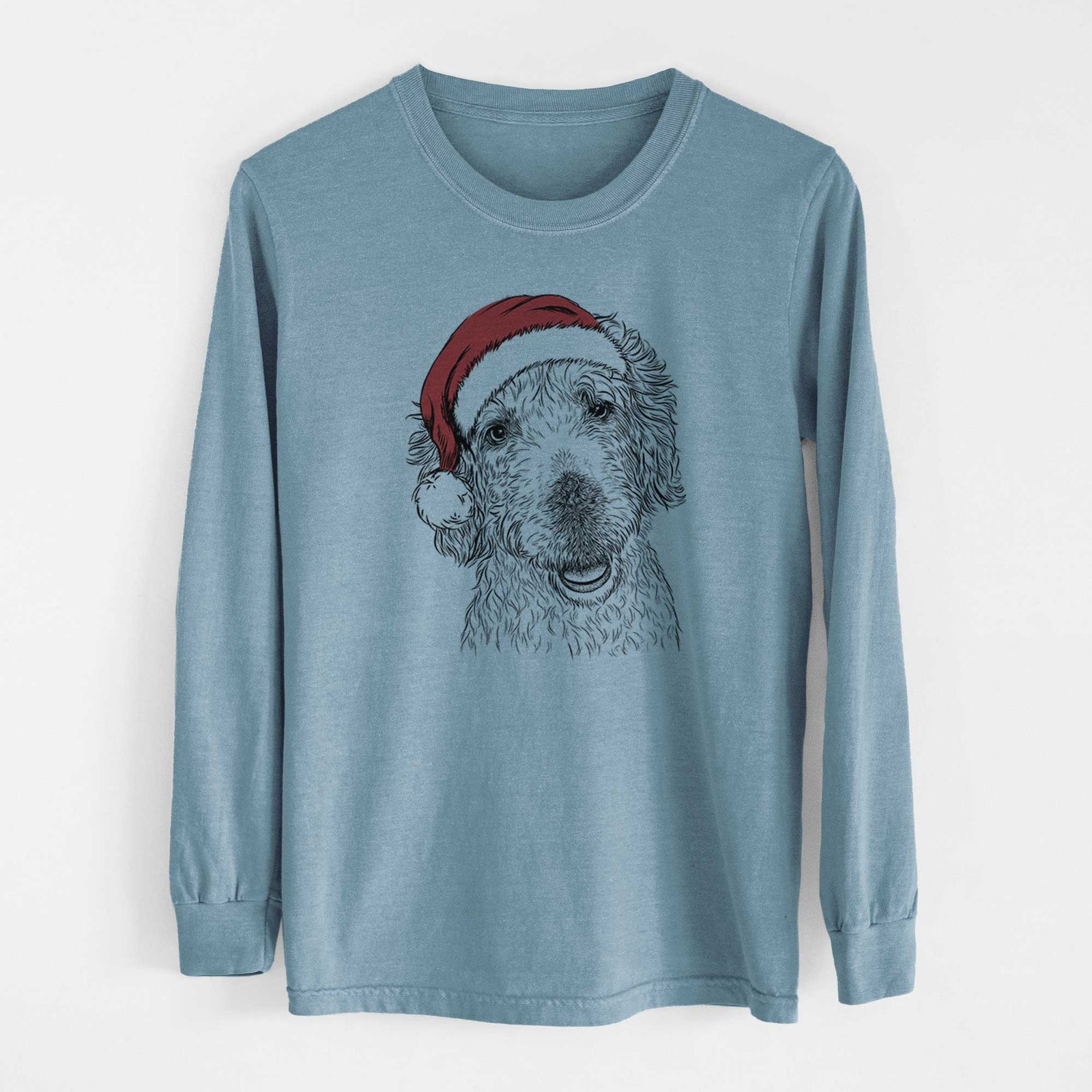 Santa Preston the Labradoodle - Heavyweight 100% Cotton Long Sleeve