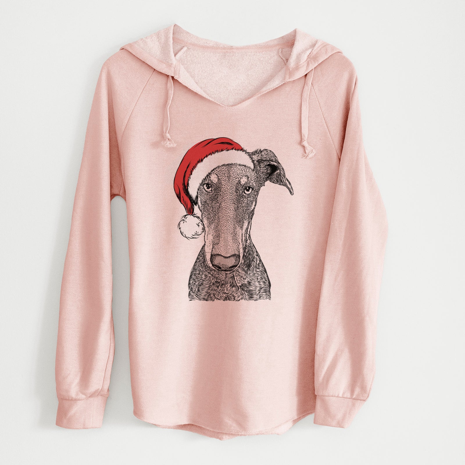 Santa Princess Fiona the Doberman Pinscher - Cali Wave Hooded Sweatshirt