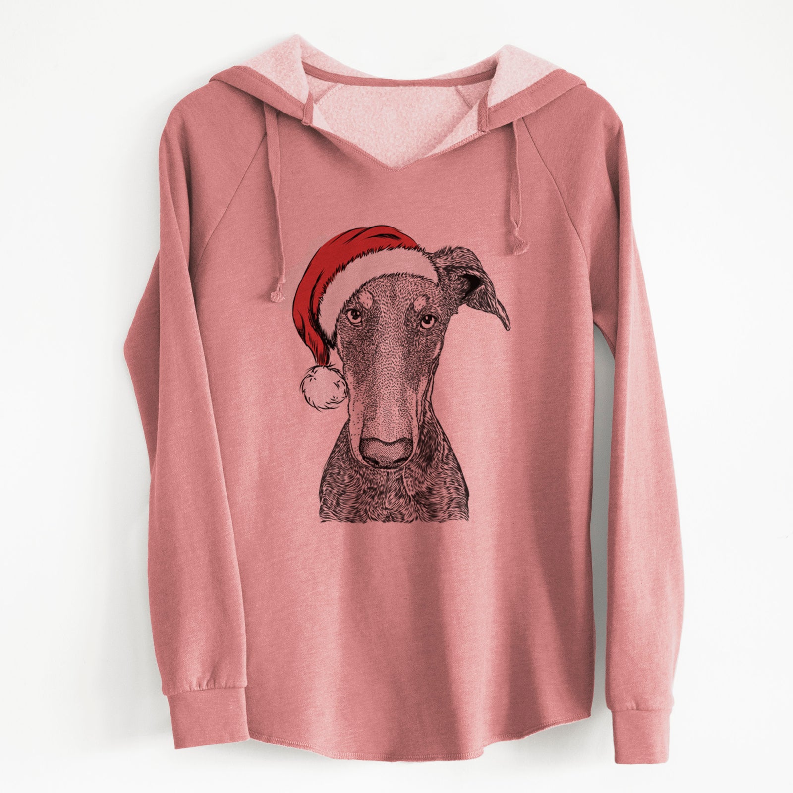 Santa Princess Fiona the Doberman Pinscher - Cali Wave Hooded Sweatshirt
