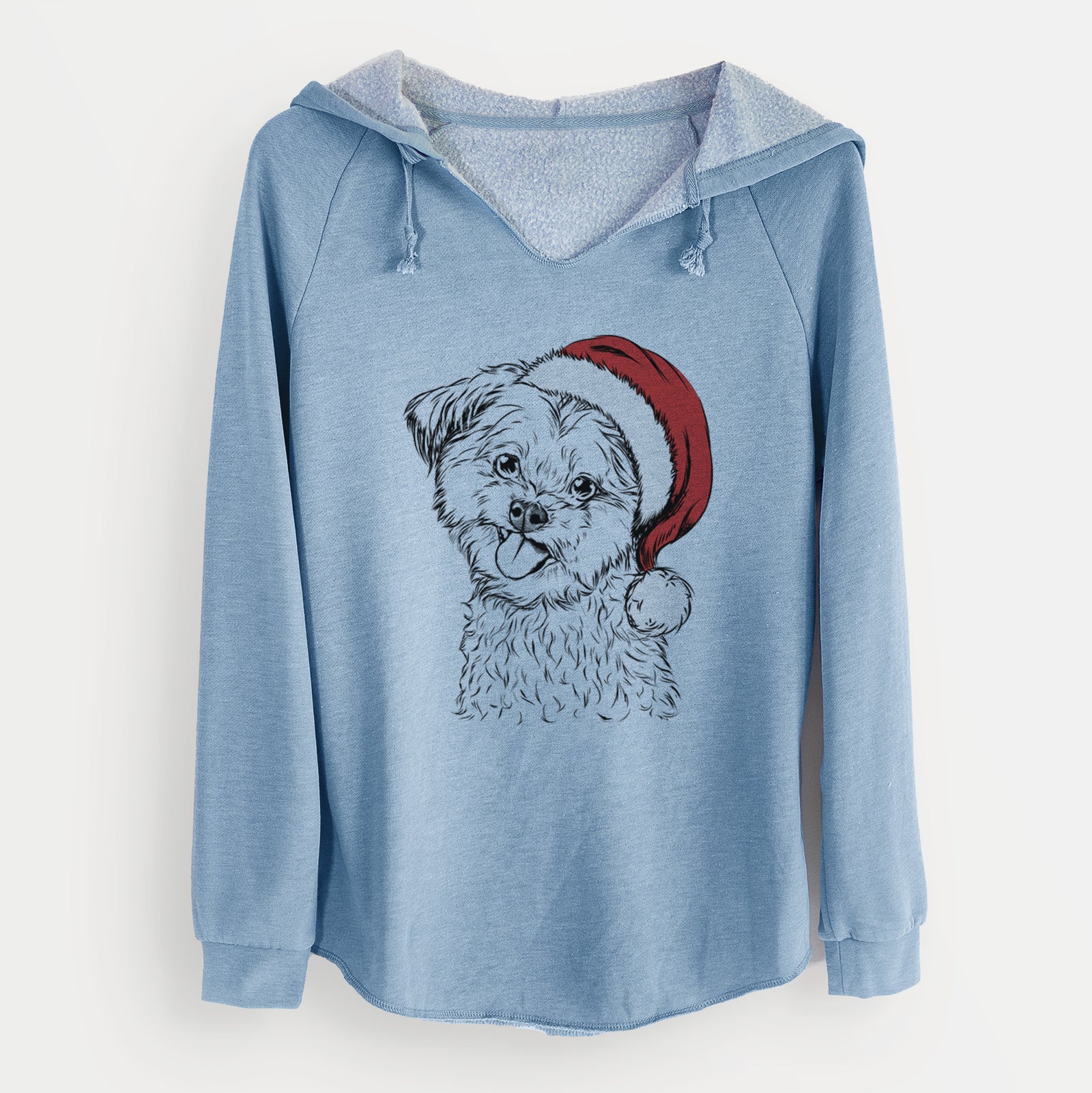 Santa Puff the Malshi - Cali Wave Hooded Sweatshirt