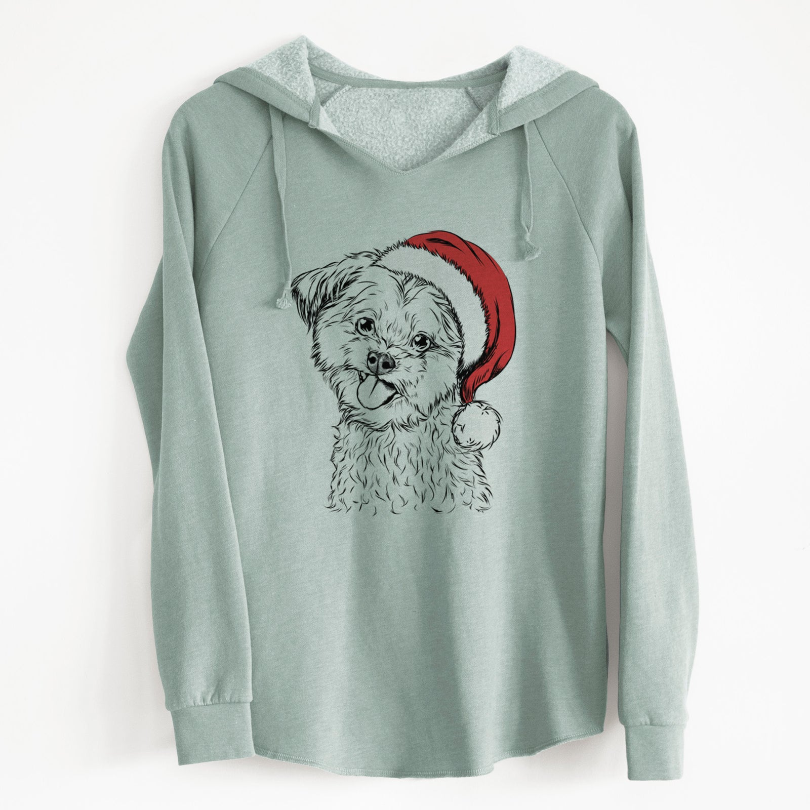 Santa Puff the Malshi - Cali Wave Hooded Sweatshirt