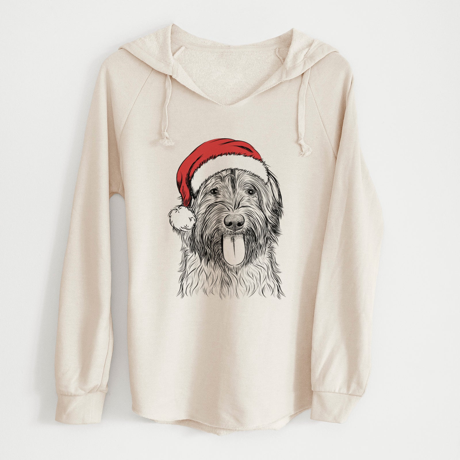 Santa Puig the Catalan Sheepdog - Cali Wave Hooded Sweatshirt