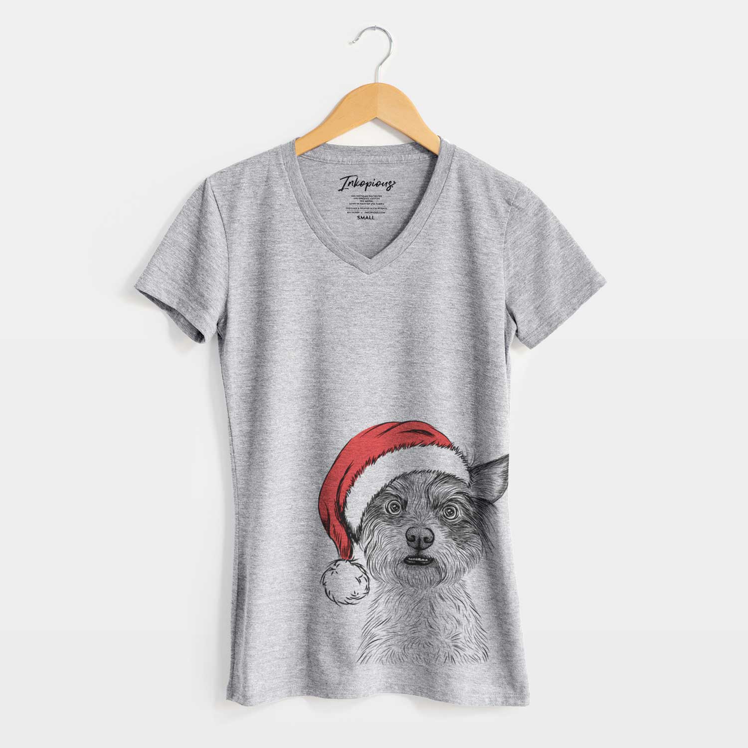 Santa Quigley the Mixed Breed - Women's V-neck Shirt
