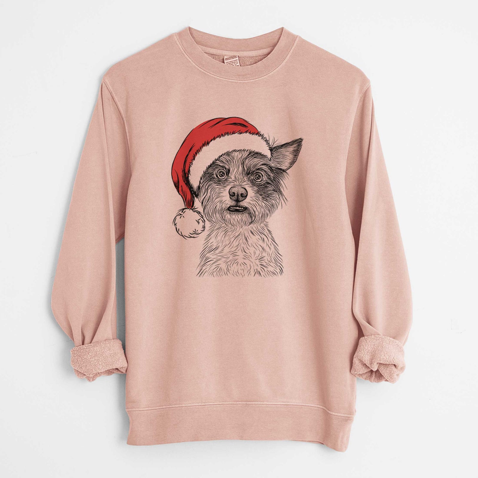 Santa Quigley the Mixed Breed - Unisex Pigment Dyed Crew Sweatshirt