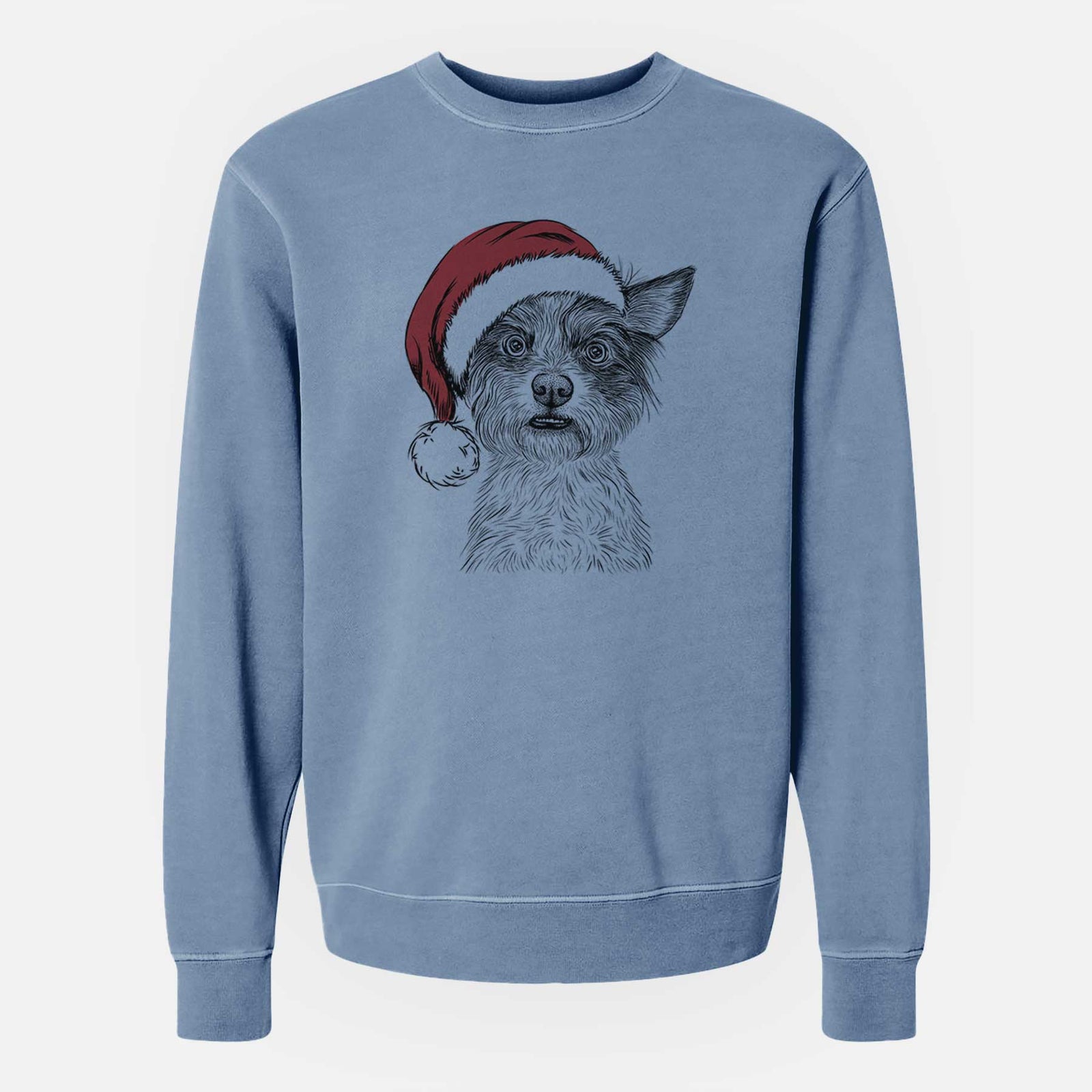 Santa Quigley the Mixed Breed - Unisex Pigment Dyed Crew Sweatshirt