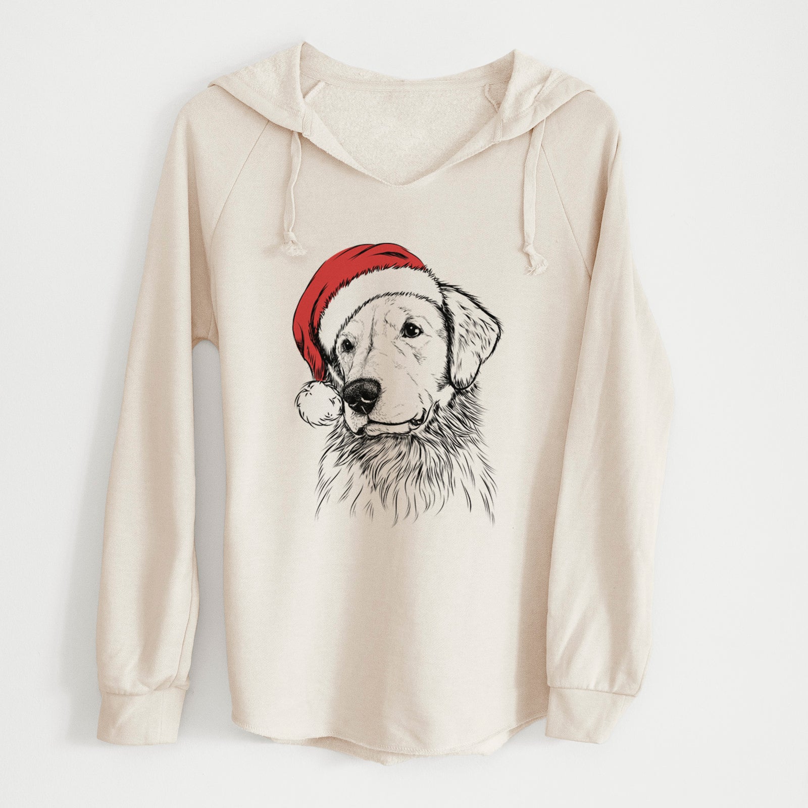 Santa Quinn the Golden Retriever - Cali Wave Hooded Sweatshirt