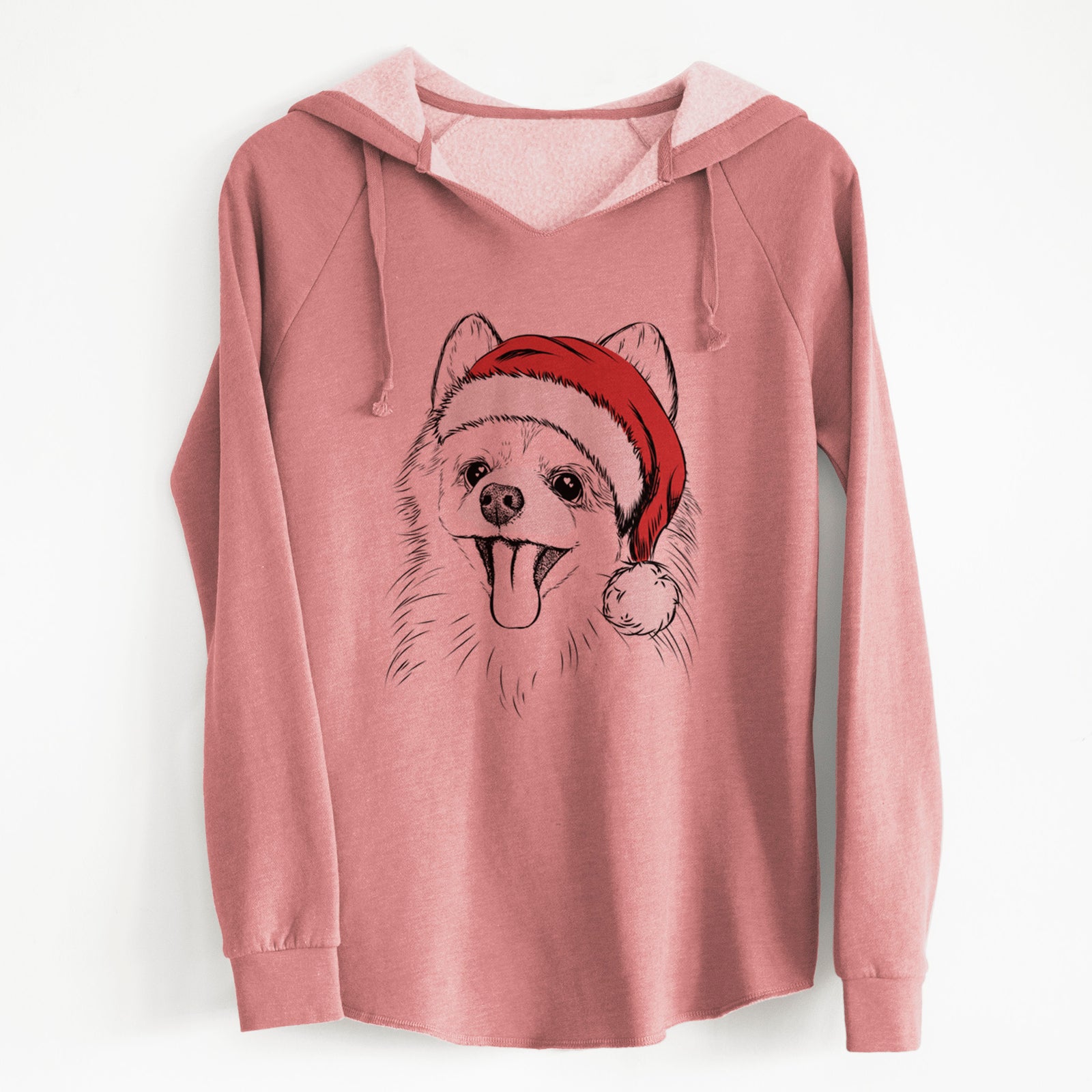 Santa Quinn the Pomeranian - Cali Wave Hooded Sweatshirt