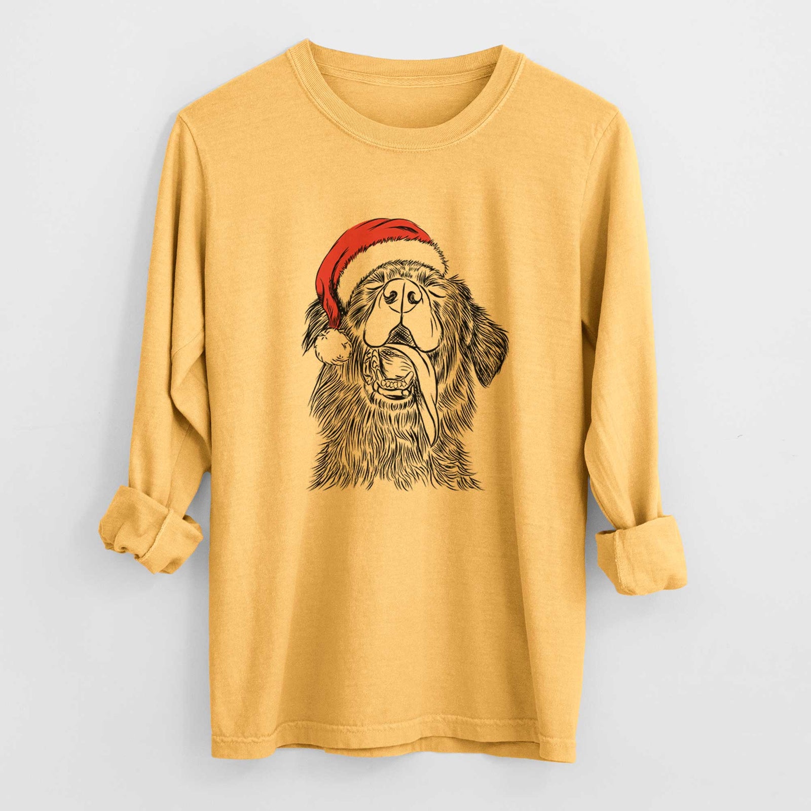 Santa Quint the Mixed Breed - Heavyweight 100% Cotton Long Sleeve