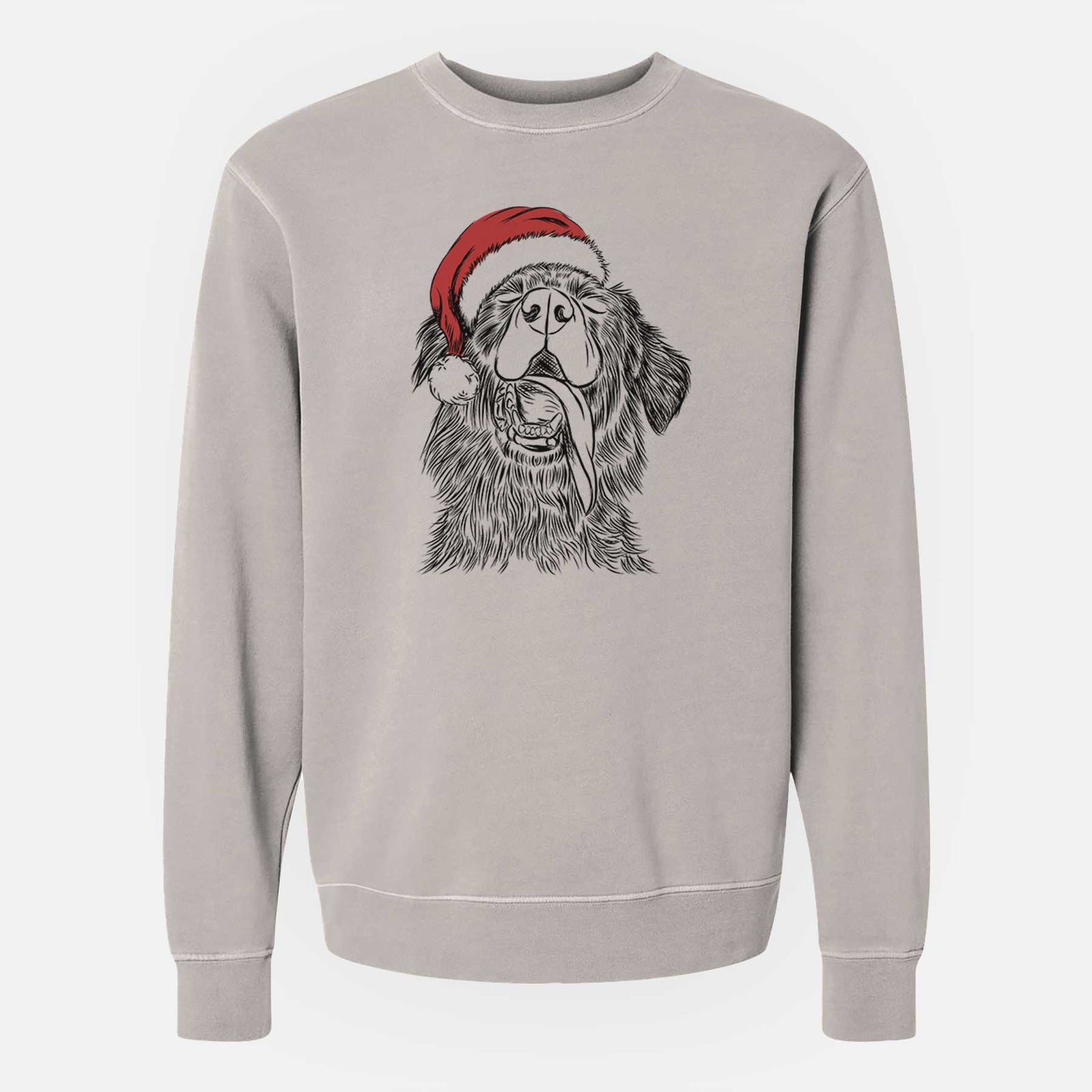 Santa Quint the Mixed Breed - Unisex Pigment Dyed Crew Sweatshirt