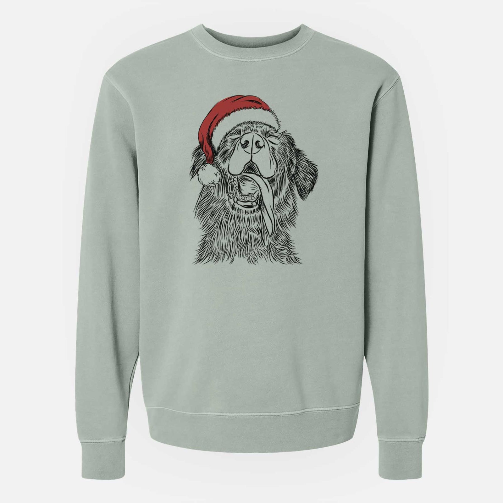 Santa Quint the Mixed Breed - Unisex Pigment Dyed Crew Sweatshirt