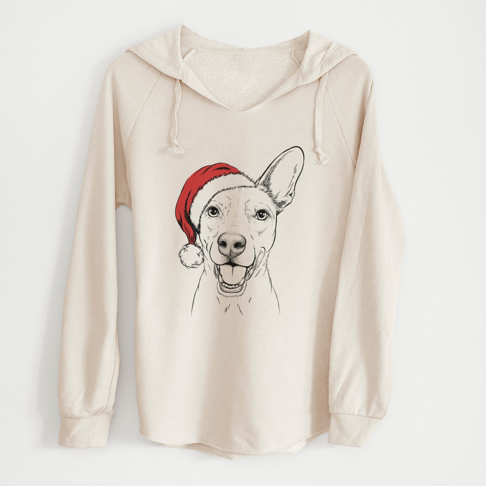 Santa Radar the Pitbull Mix - Cali Wave Hooded Sweatshirt