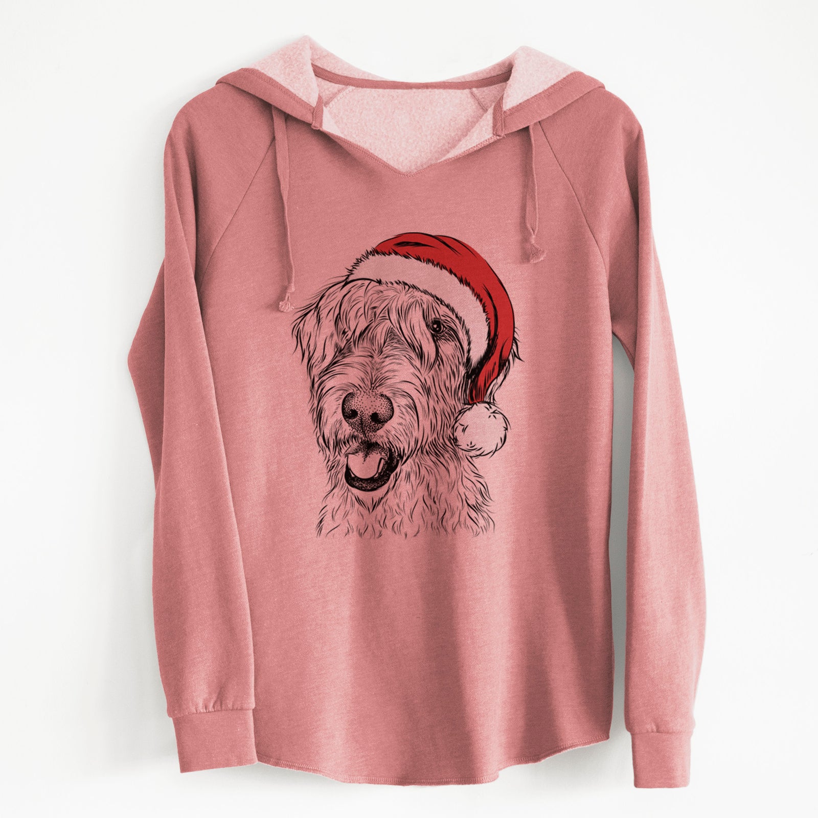 Santa Ragnar the Irish Wolfhound - Cali Wave Hooded Sweatshirt