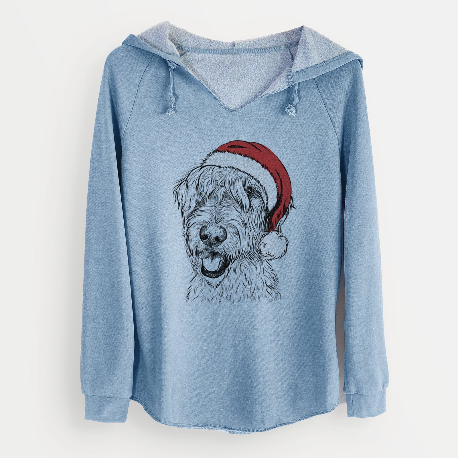 Santa Ragnar the Irish Wolfhound - Cali Wave Hooded Sweatshirt